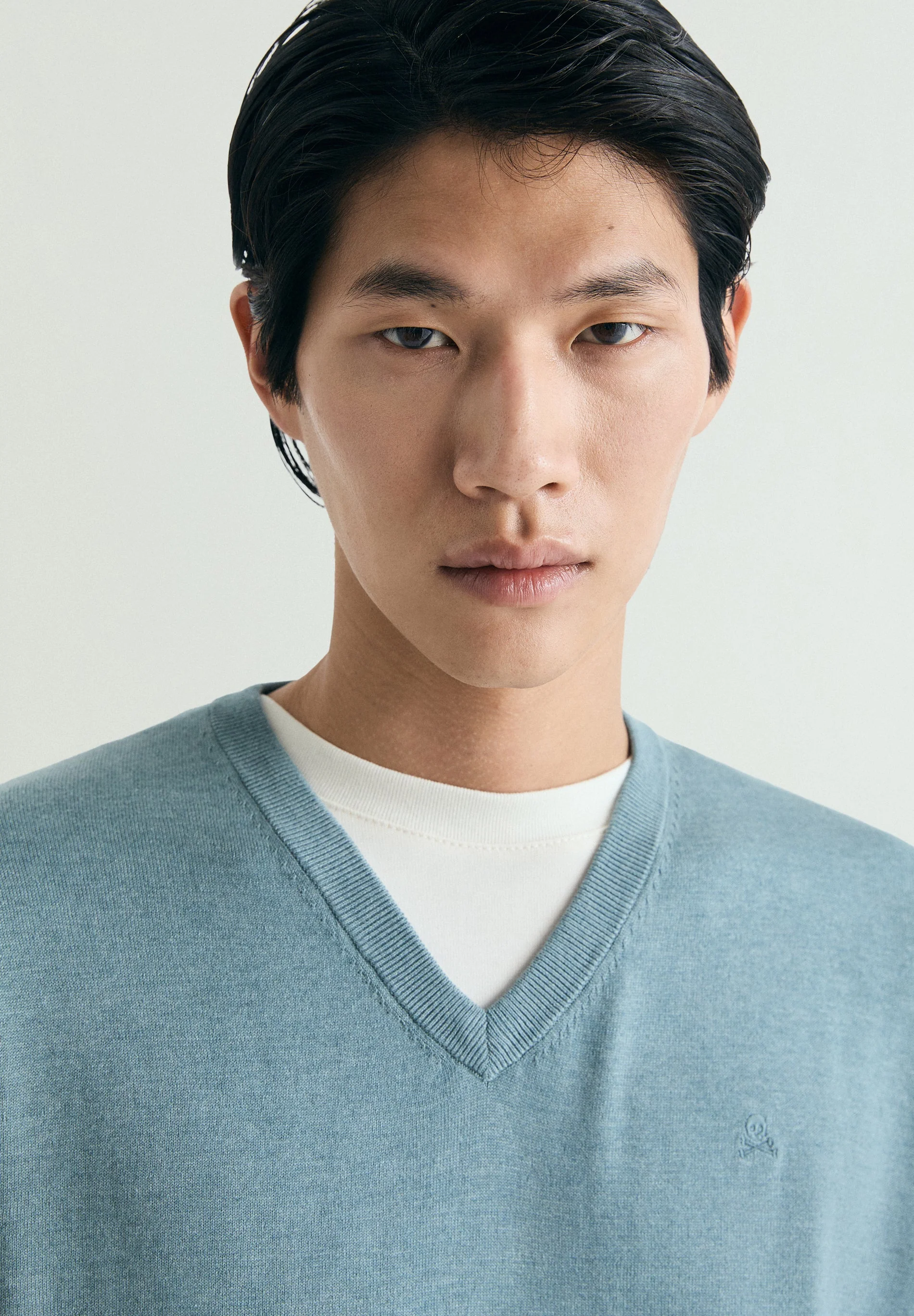 SUPIMA SWEATER WITH TONAL EMBROIDERY - Image 3