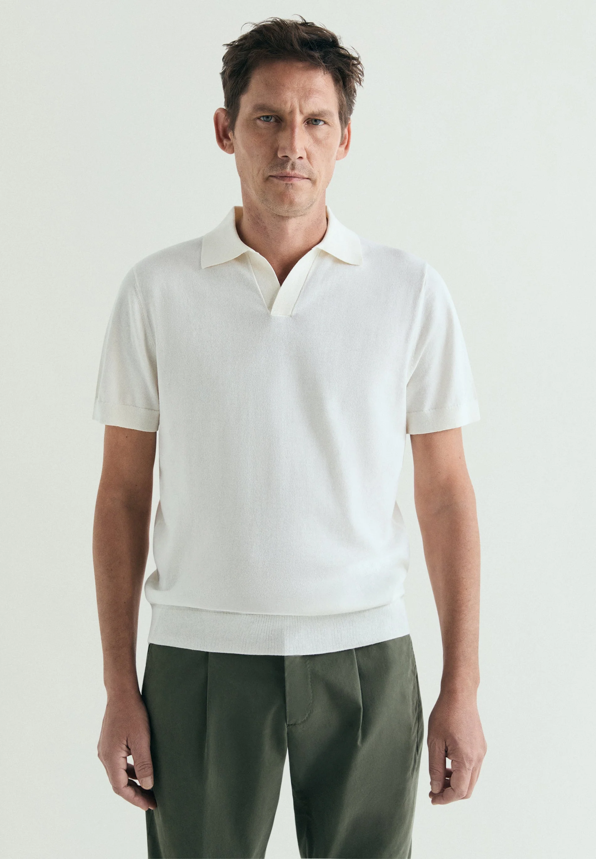 FINE KNIT POLO SHIRT - Image 2