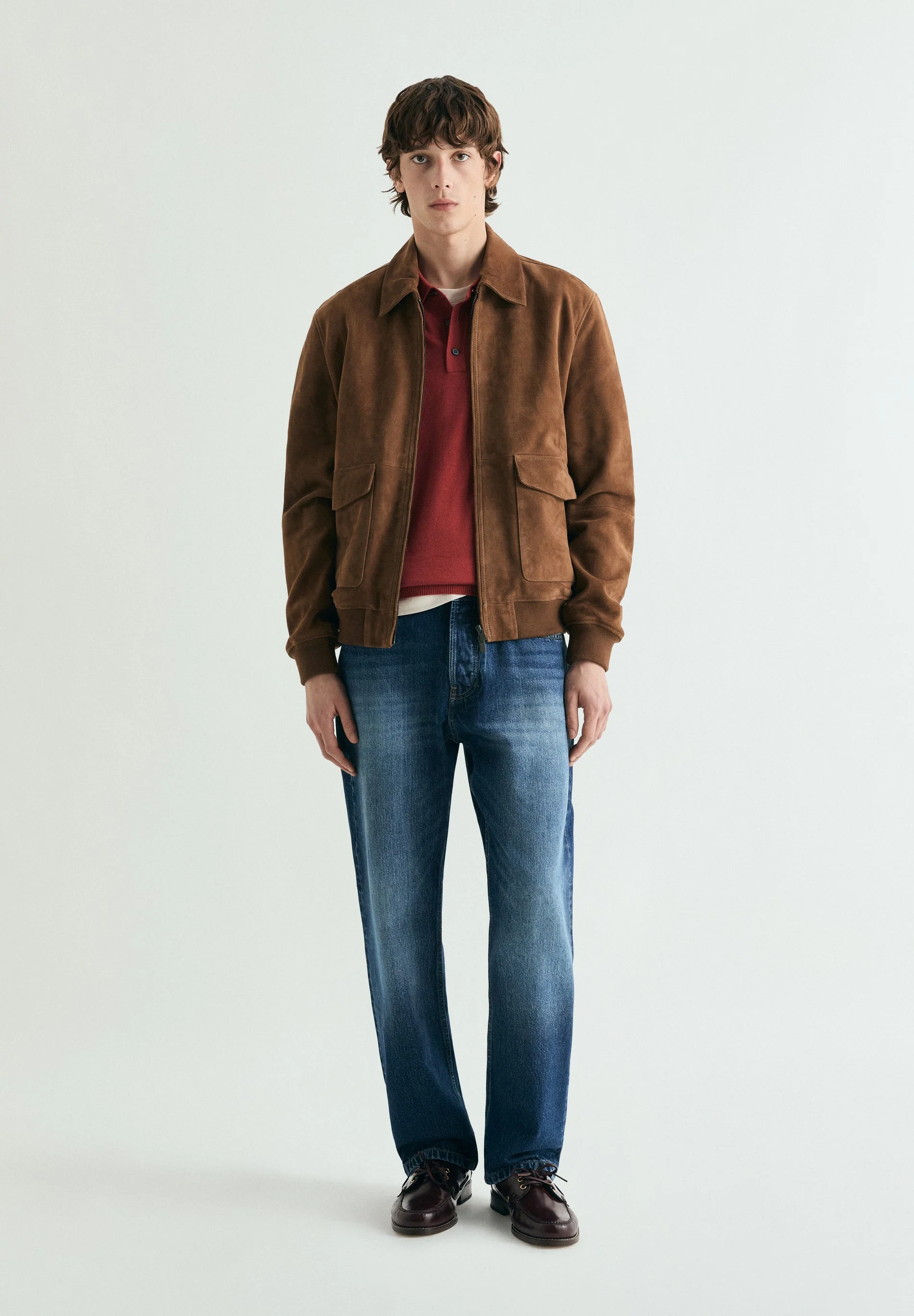 RAGLAN SLEEVE SWEATER WITH POLO SHIRT COLLAR - Image 3