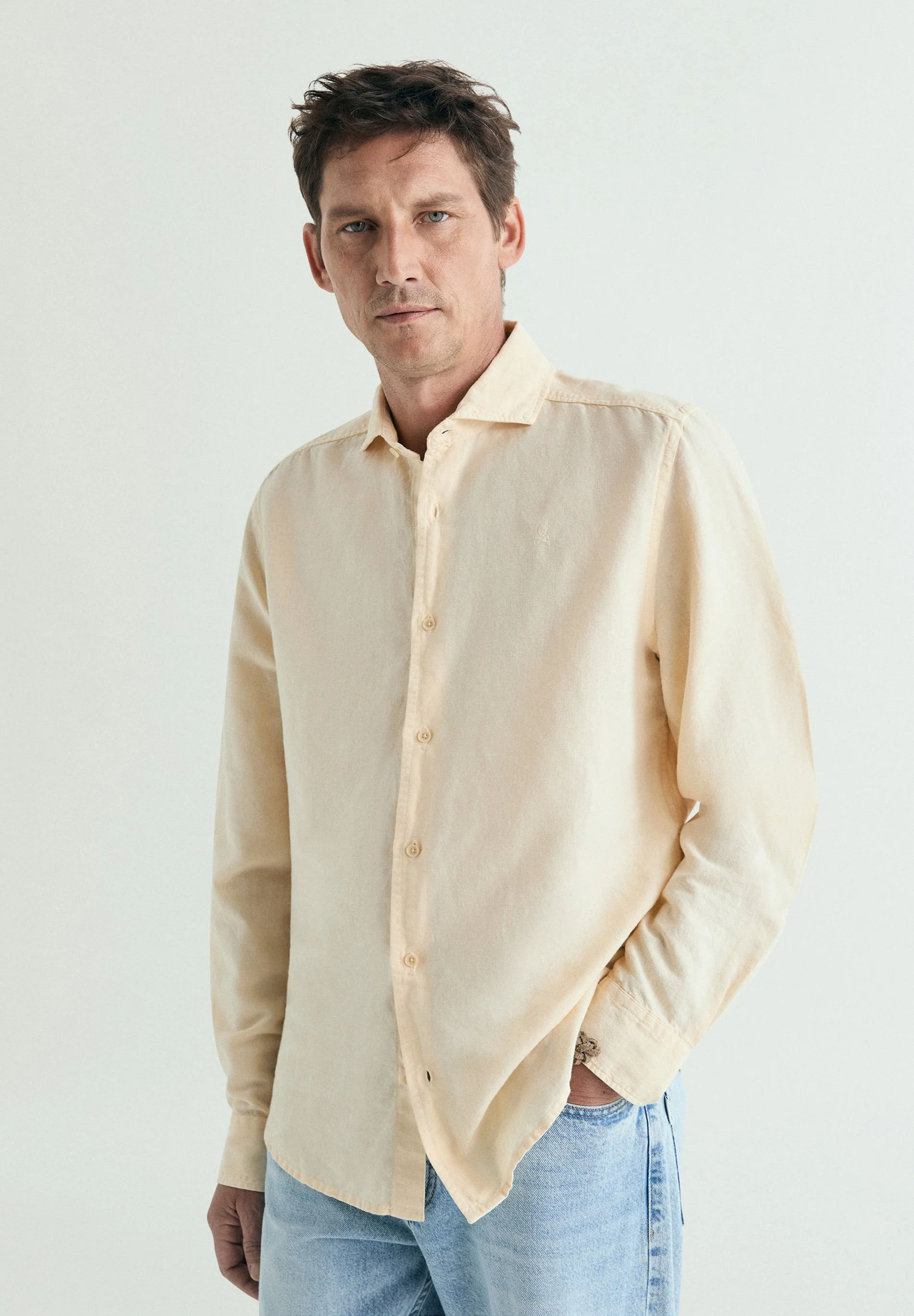 REGULAR FIT LINEN SHIRT