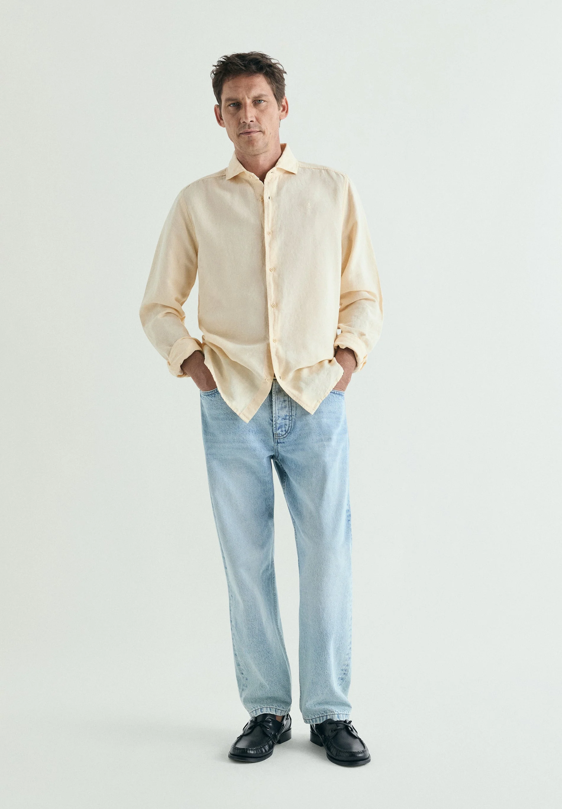 REGULAR FIT LINEN SHIRT - Image 2