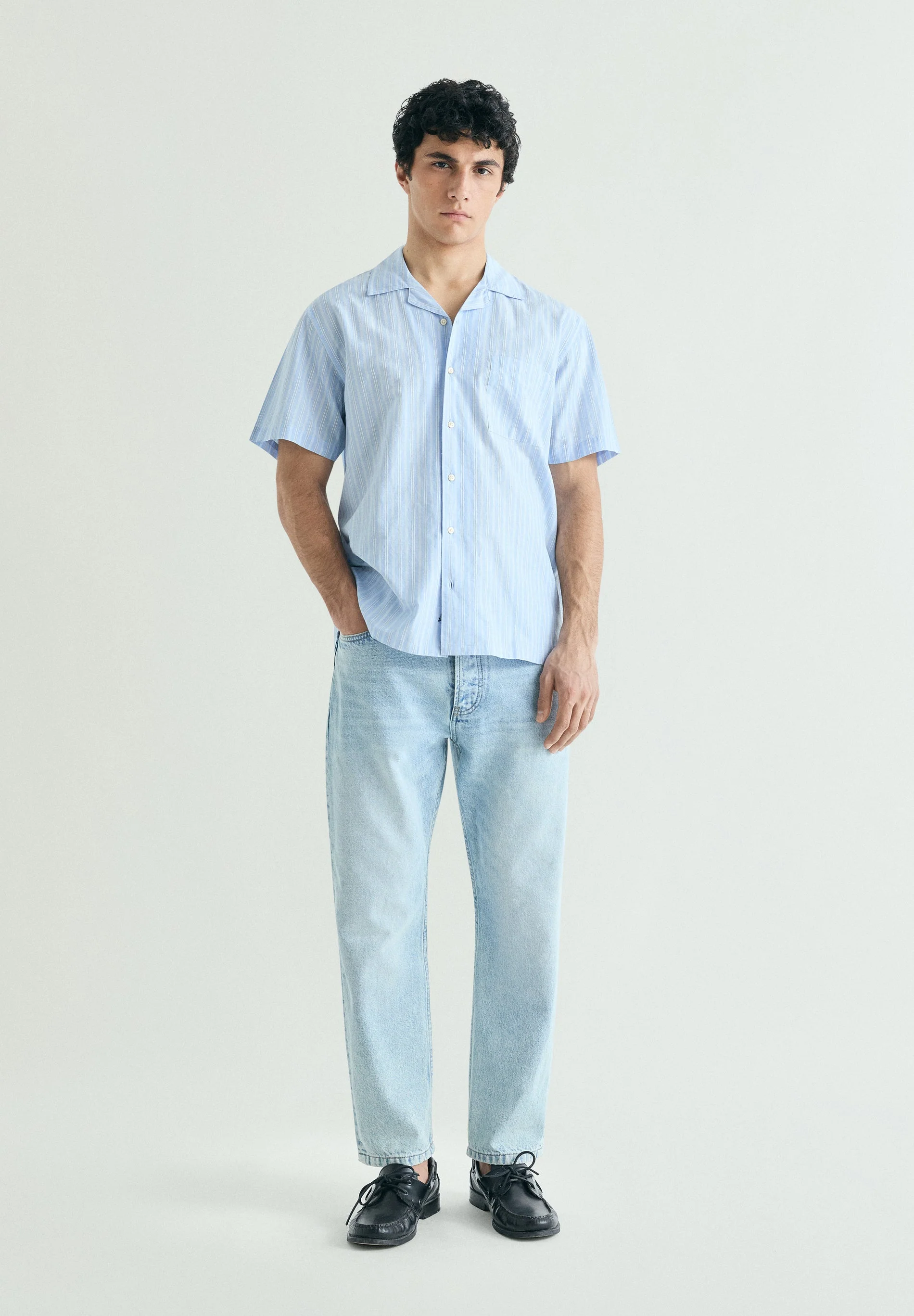 SHORT SLEEVE STRIPED SHIRT - Image 3