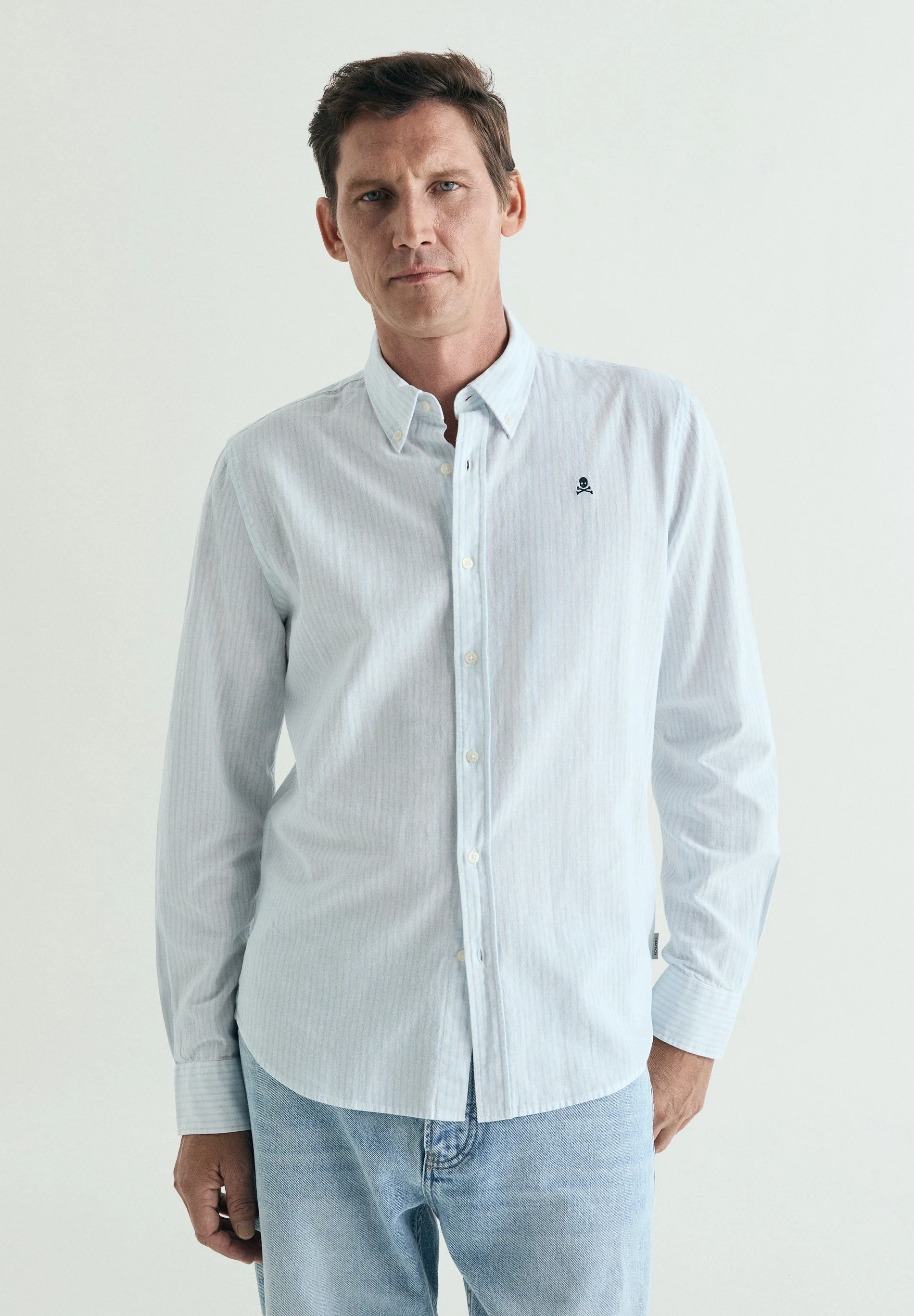 COTTON AND LINEN OXFORD SHIRT - Image 2