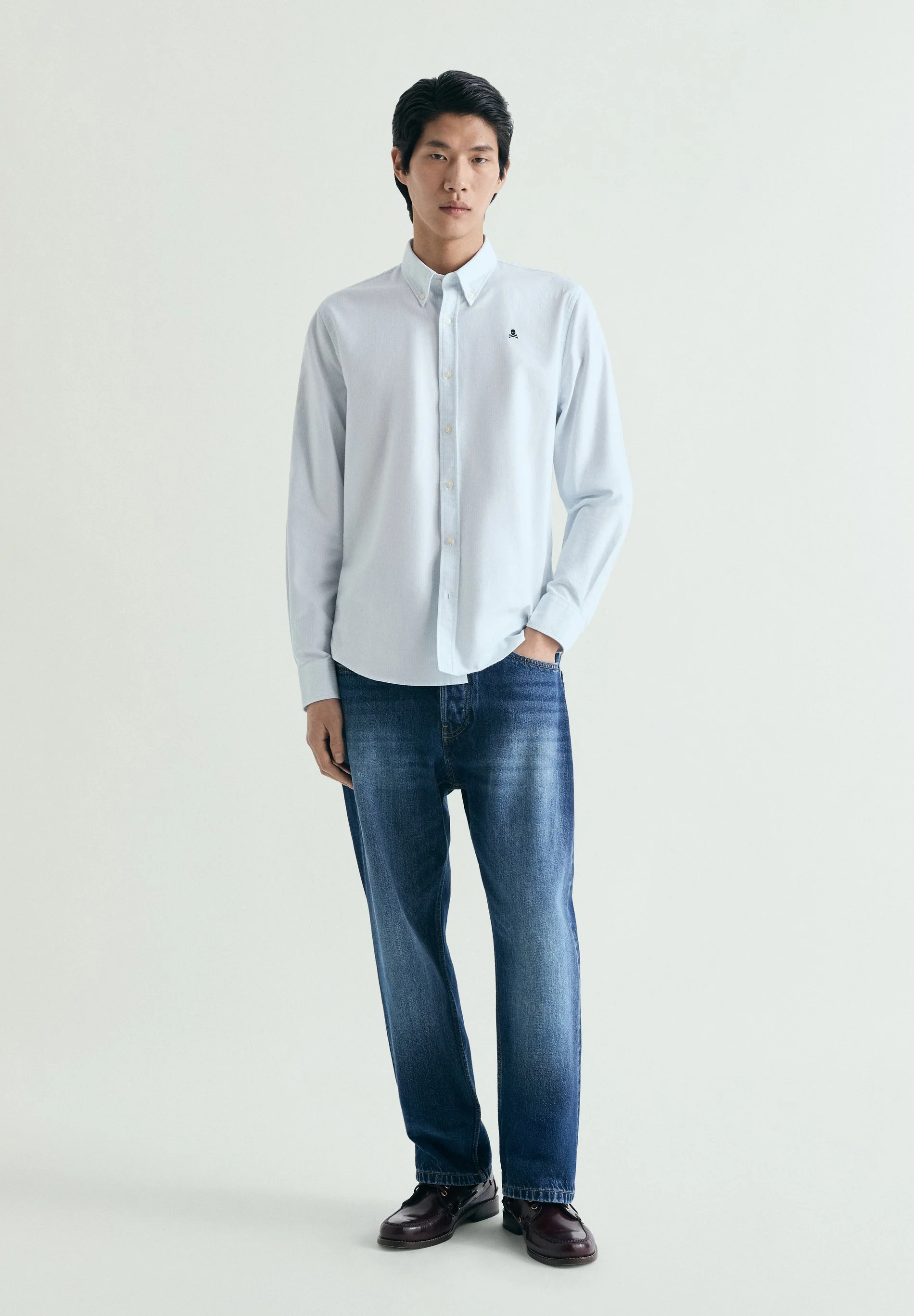 STRIPED PRINTED OXFORD SHIRT - Image 2