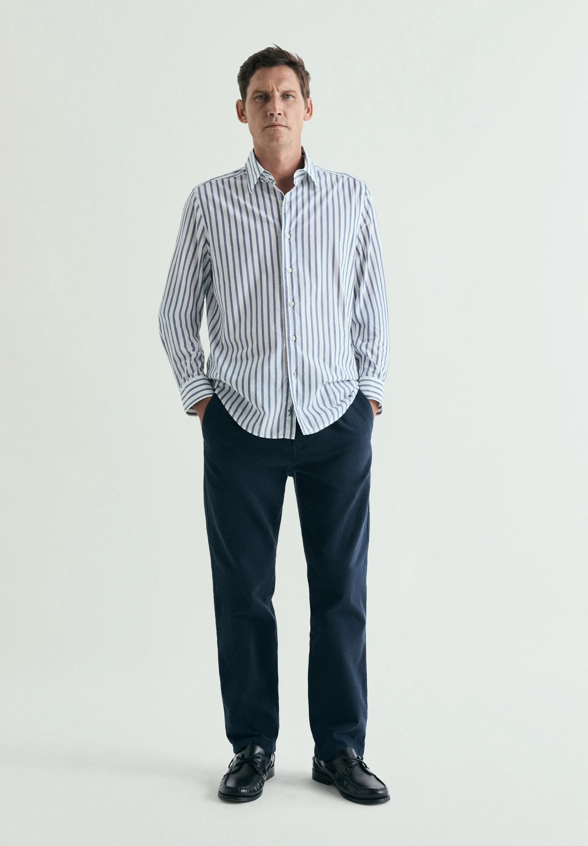 REGULAR FIT STRIPED COTTON SHIRT - Image 2