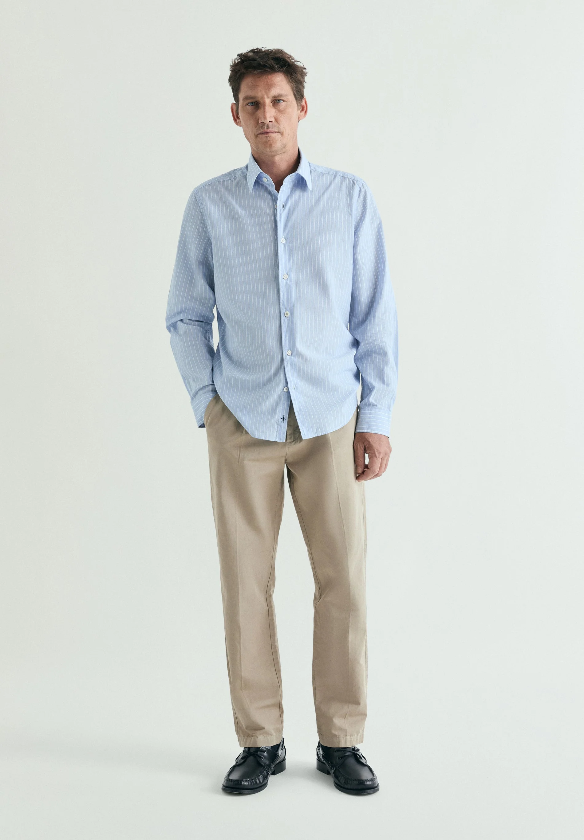 REGULAR FIT STRIPED COTTON SHIRT - Image 2