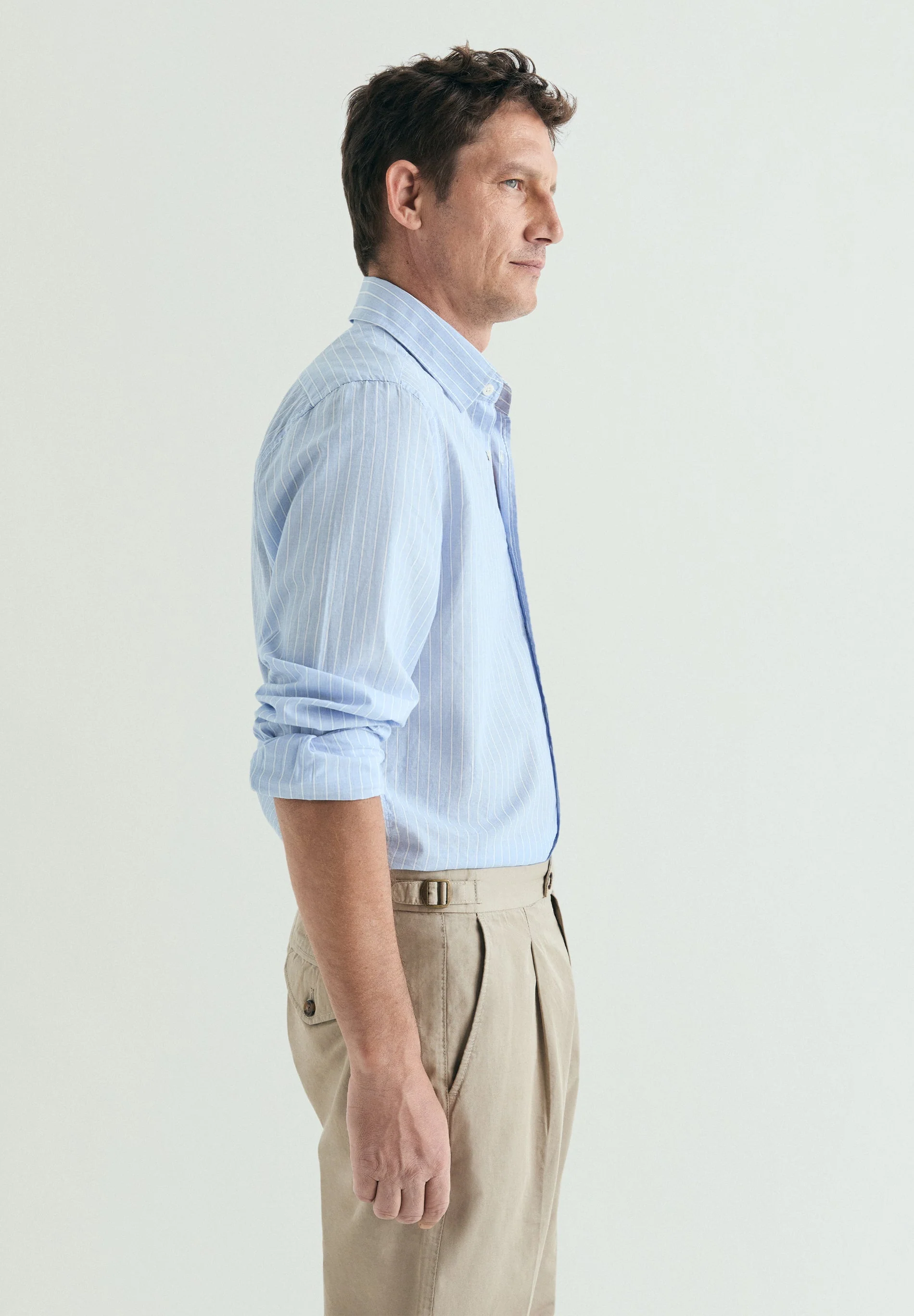 REGULAR FIT STRIPED COTTON SHIRT - Image 3