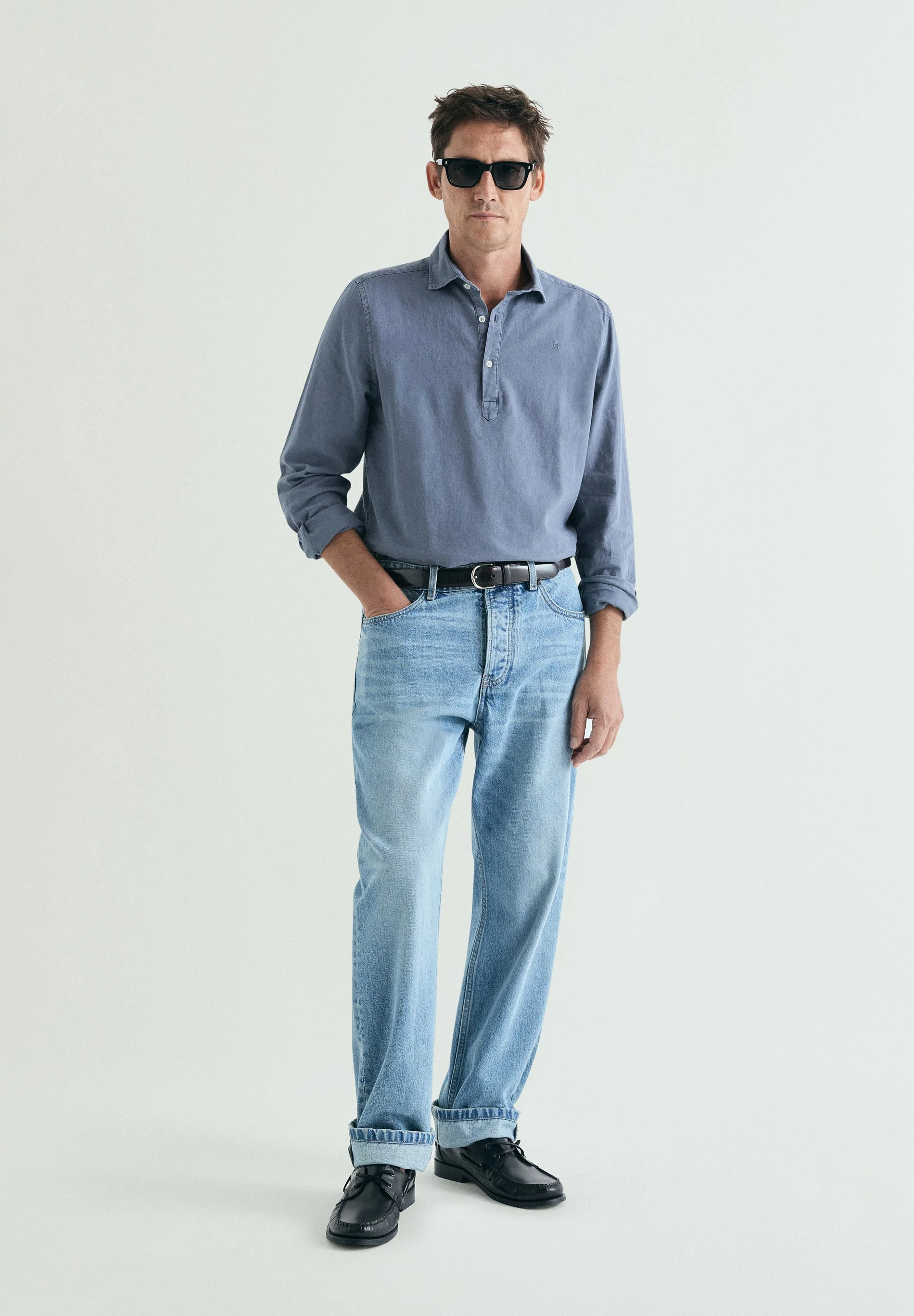 REGULAR FIT LINEN POLO SHIRT - Image 3