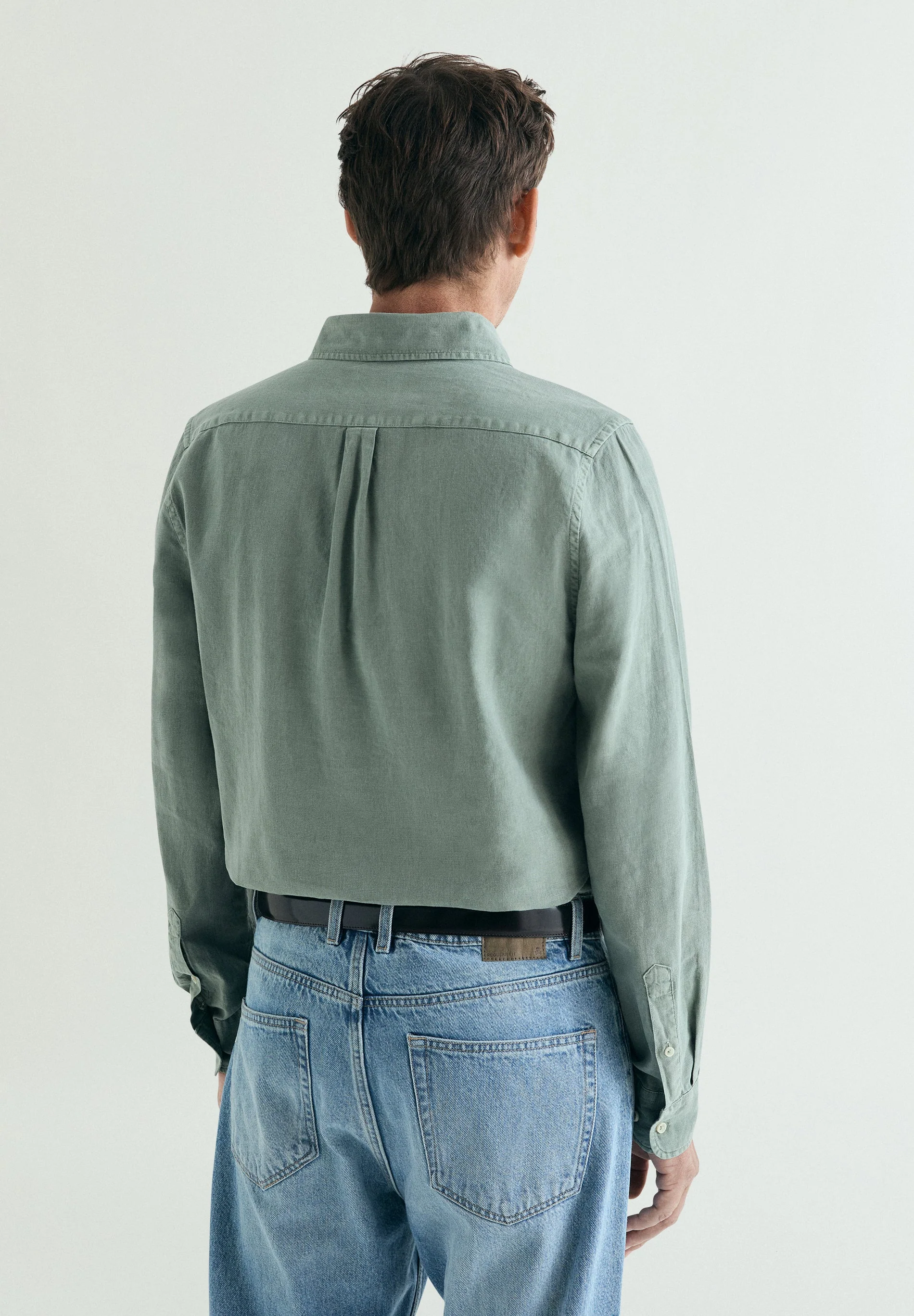 REGULAR FIT LINEN POLO SHIRT - Image 3