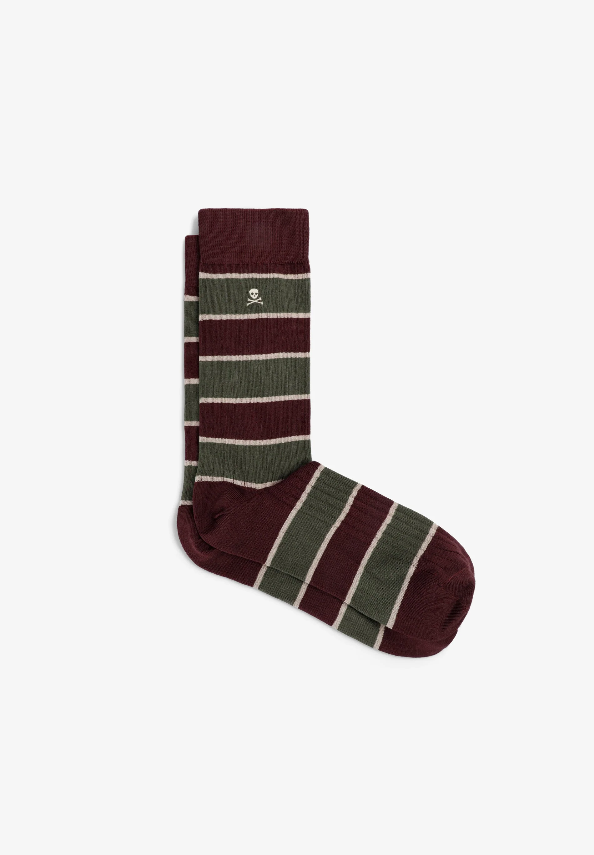 CONTRAST STRIPED SOCKS