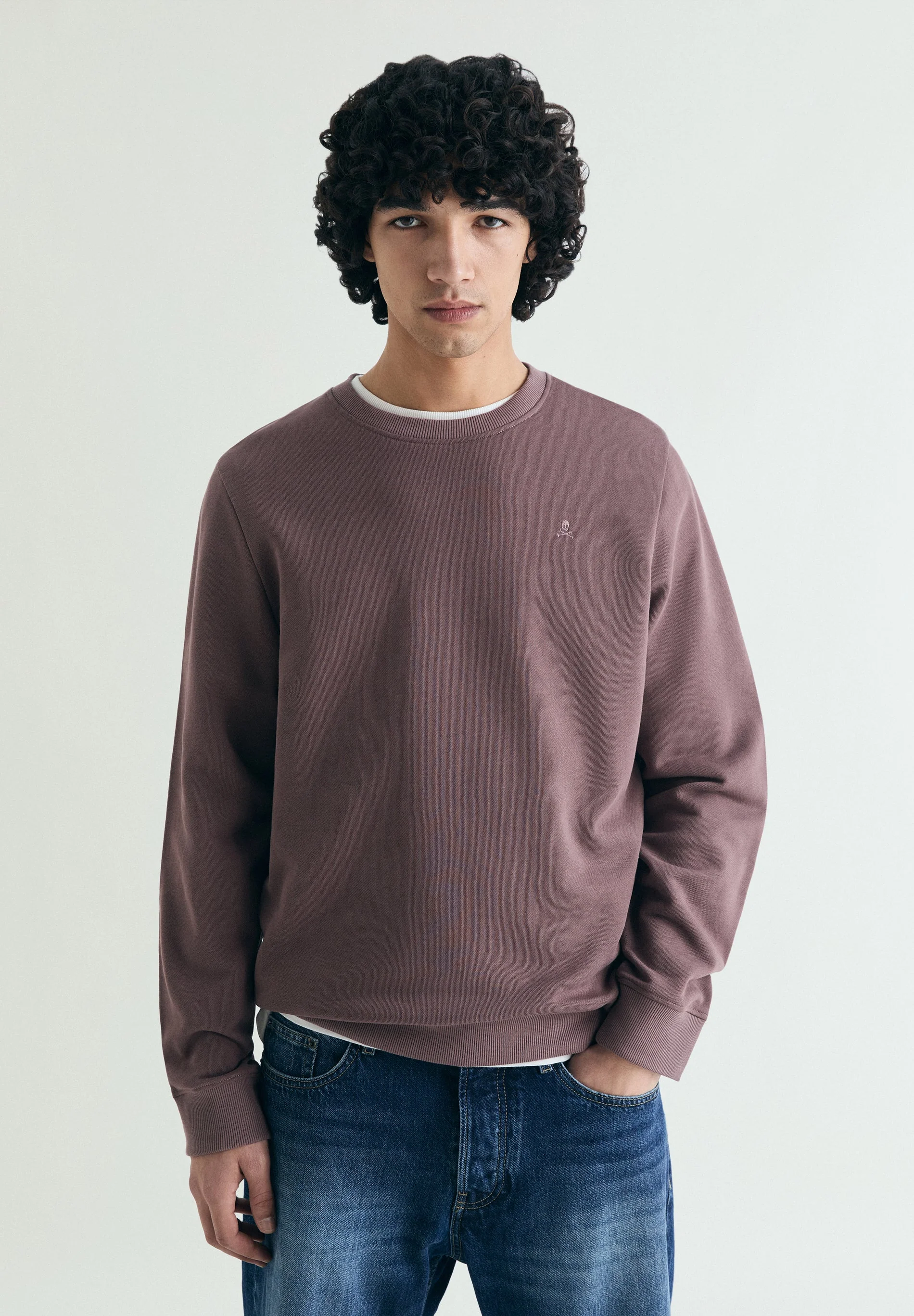 WASHED EMBROIDERED SWEATSHIRT