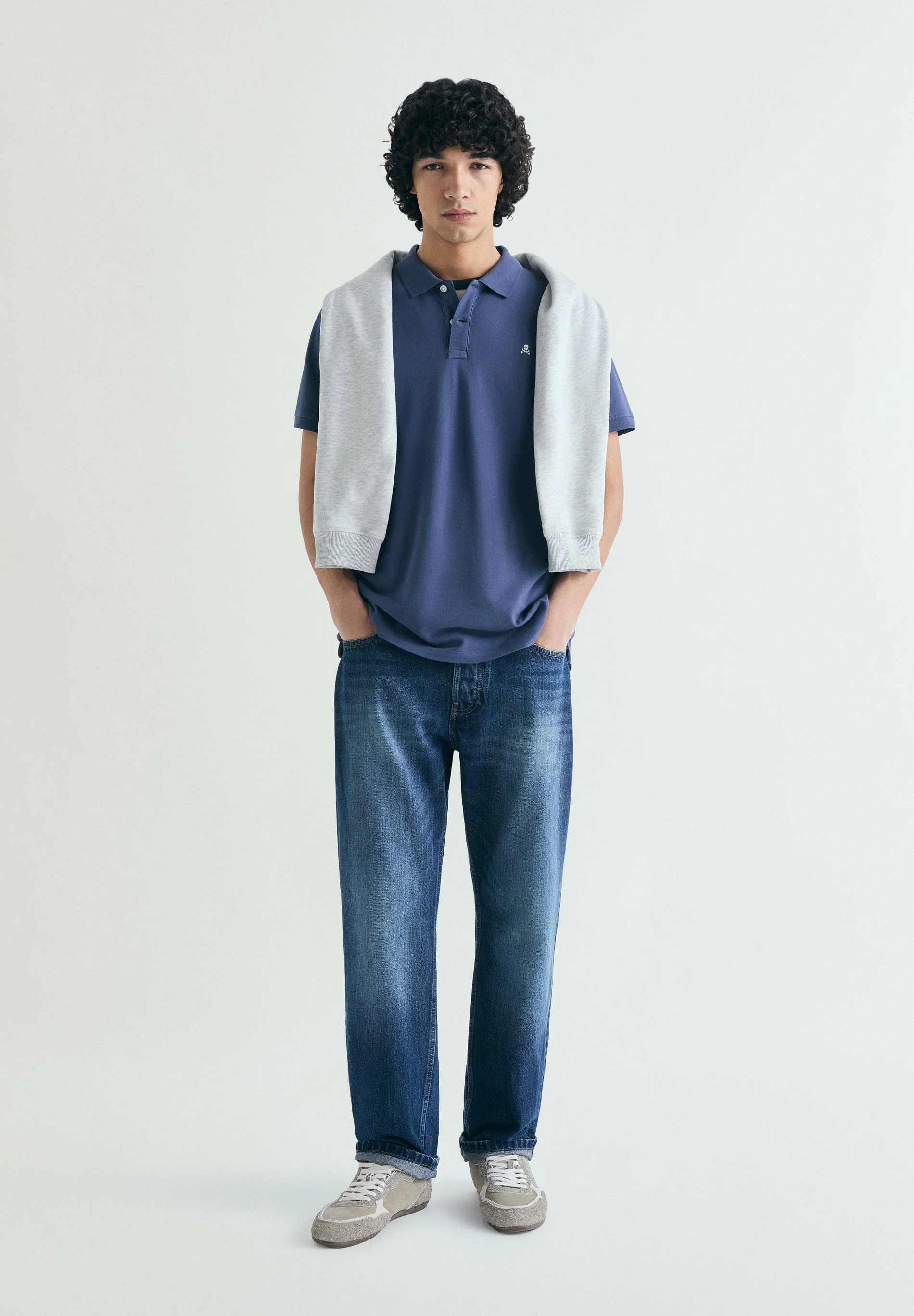 PIQUÉ POLO SHIRT WITH CONTRAST SKULL - Image 4