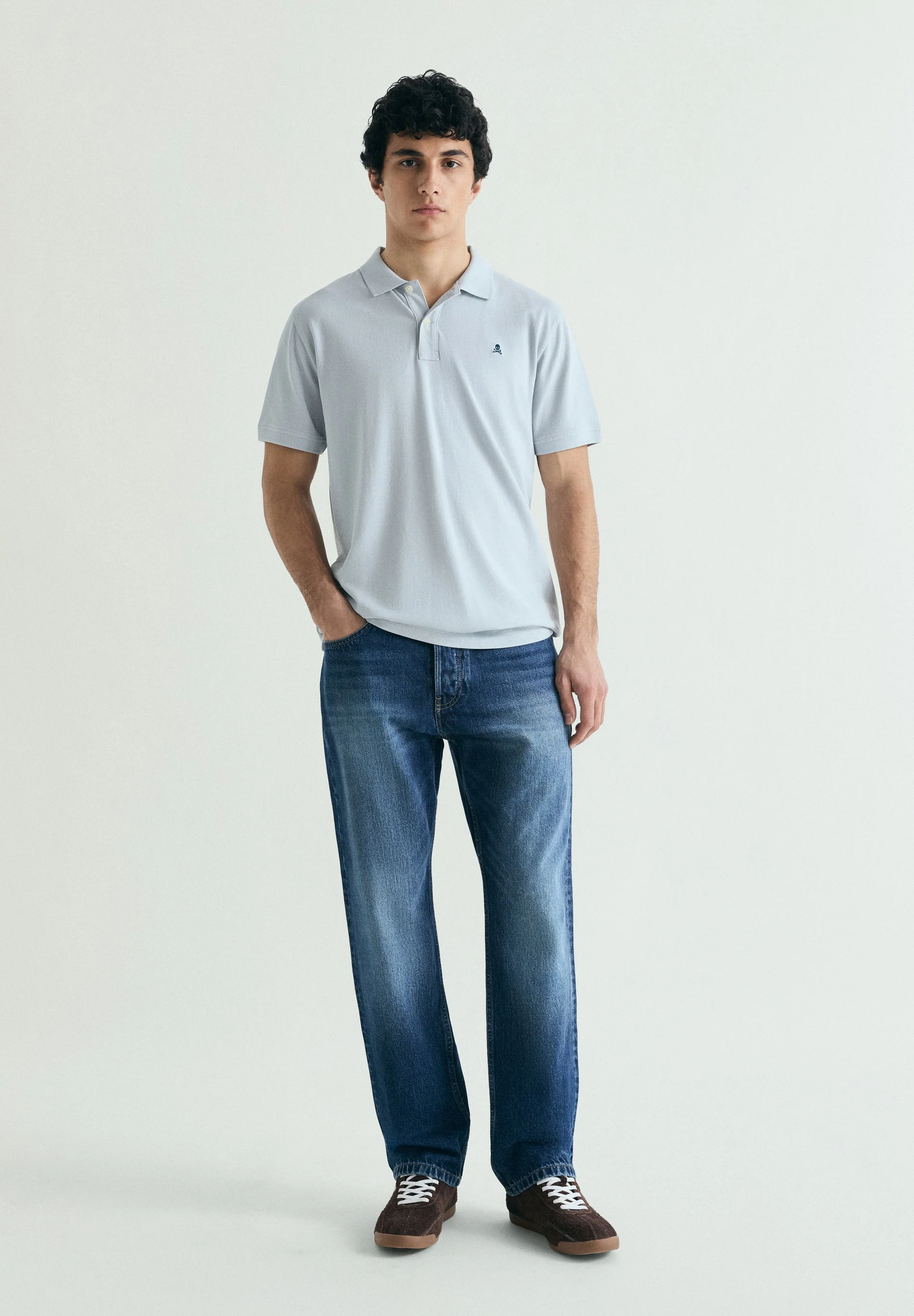 PIQUÉ POLO SHIRT WITH CONTRAST SKULL - Image 2