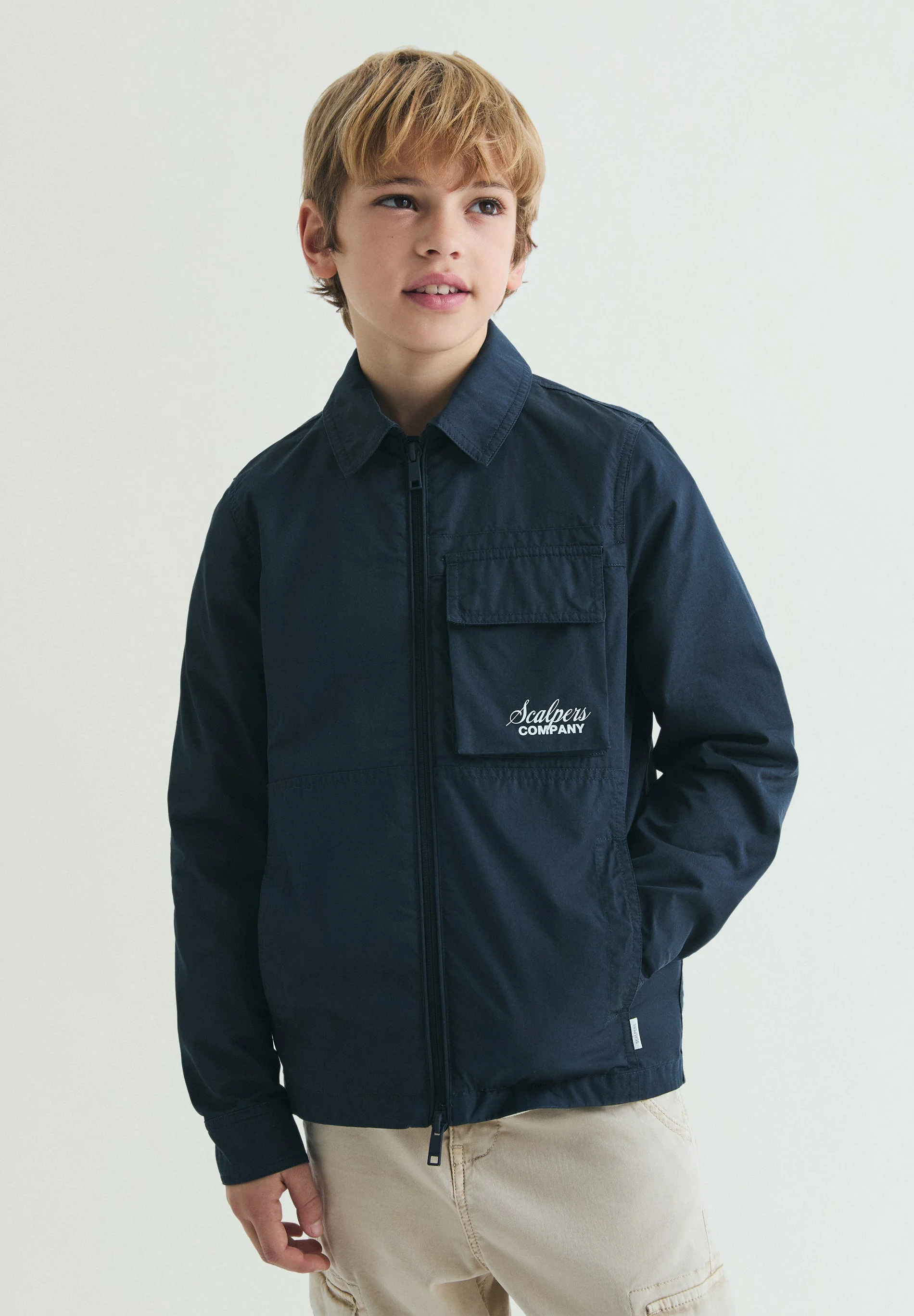 NAVY JACKET WITH POCKET - Image 2