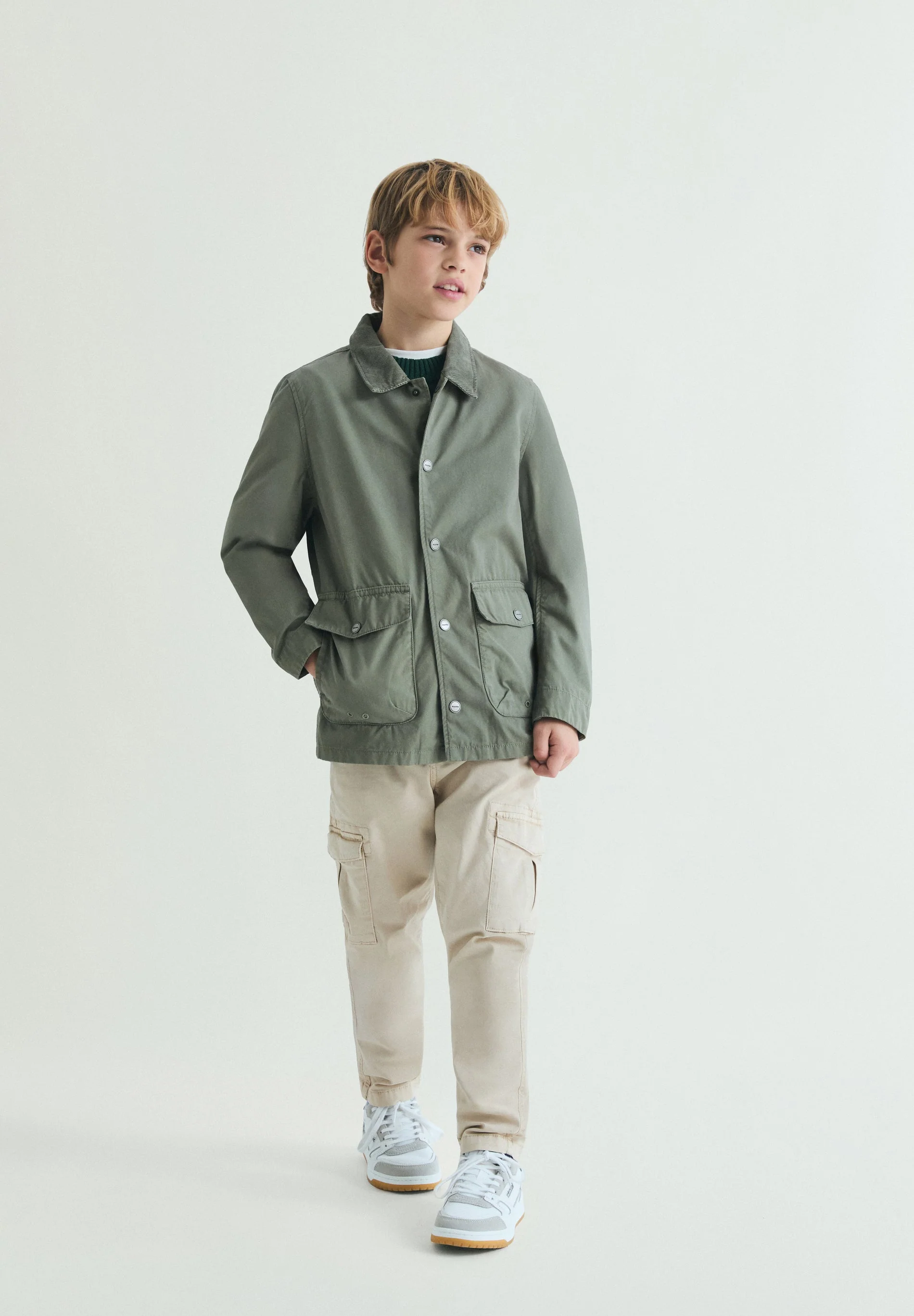 COTTON JACKET WITH POCKETS - Image 3