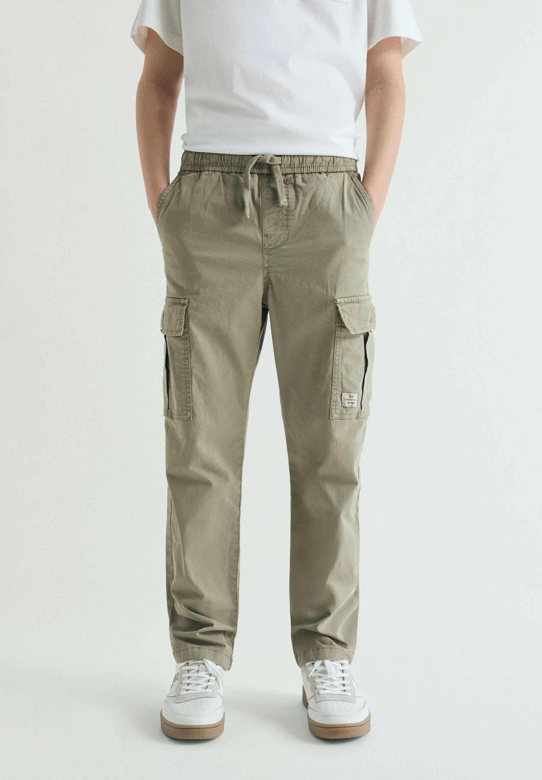 CARGO TROUSERS WITH ELASTICATED WAIST - Image 2
