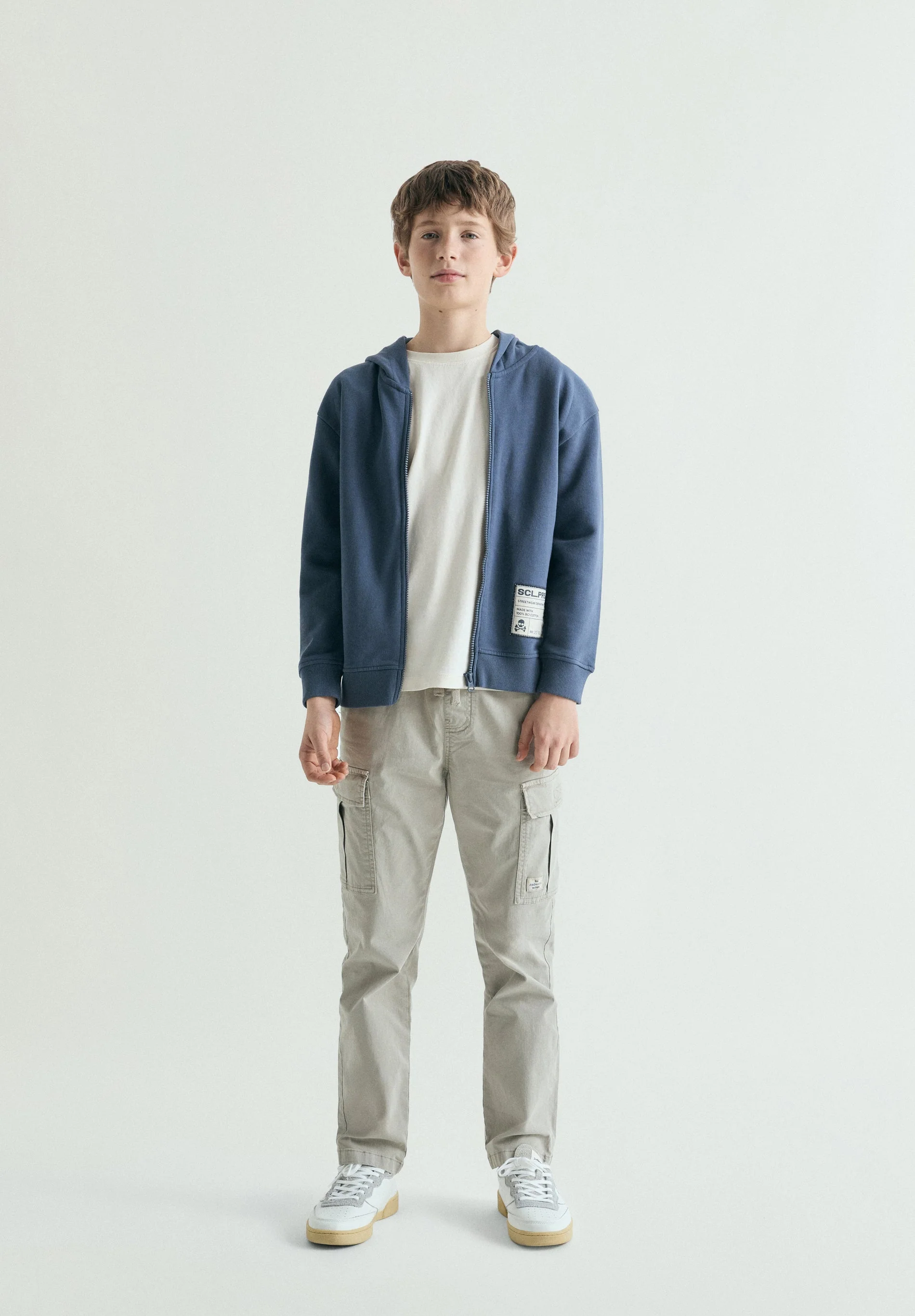 CARGO TROUSERS WITH ELASTICATED WAIST