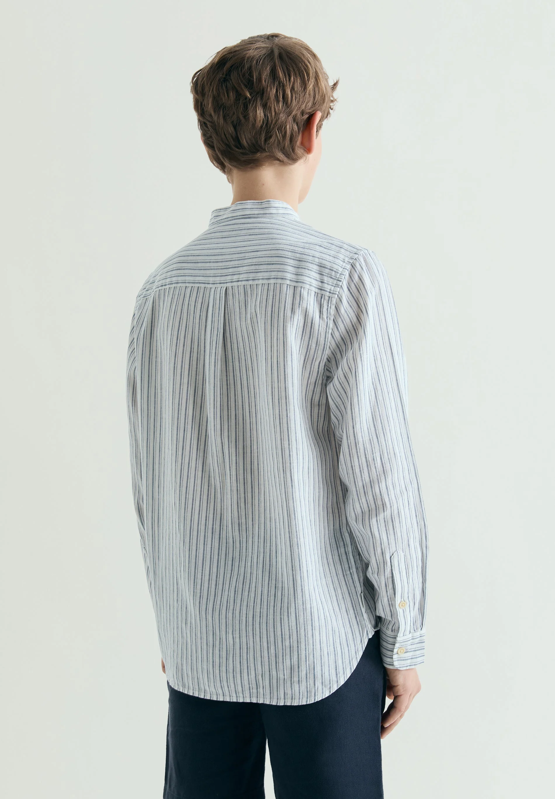 STRIPE SHIRT WITH STAND-UP COLLAR - Image 5
