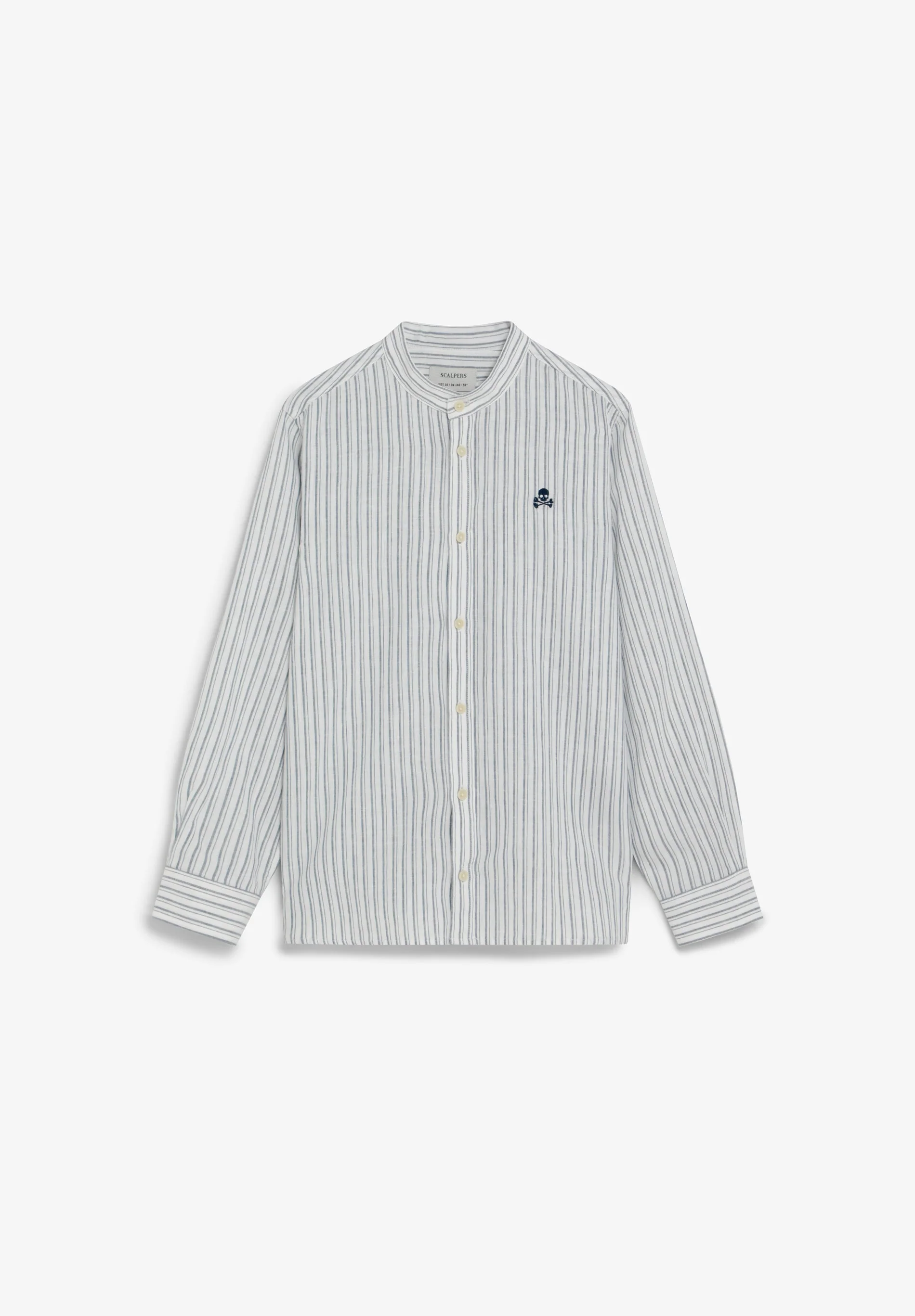 STRIPE SHIRT WITH STAND-UP COLLAR - Image 6
