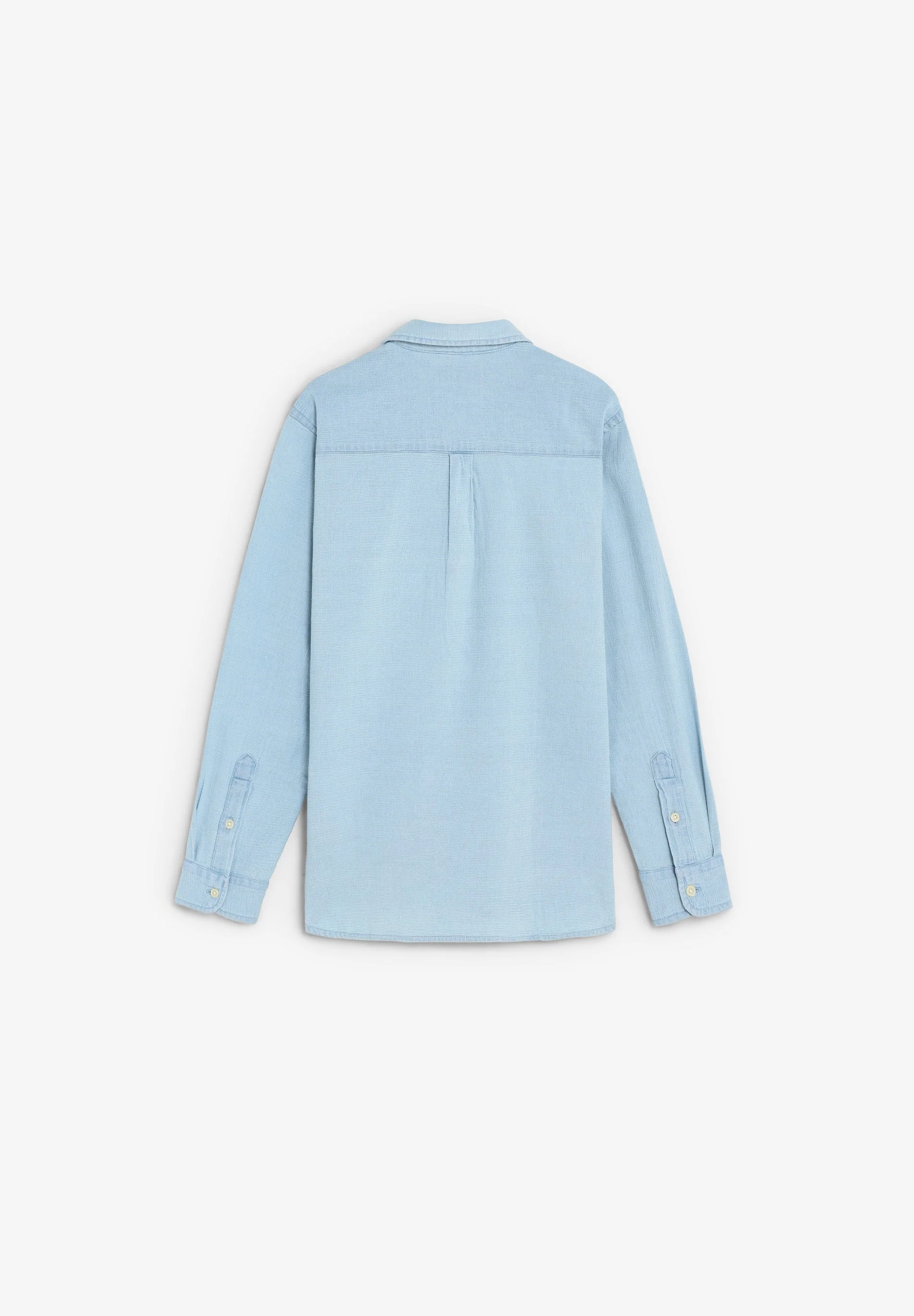 LONG SLEEVE DENIM POLO SHIRT - Image 6