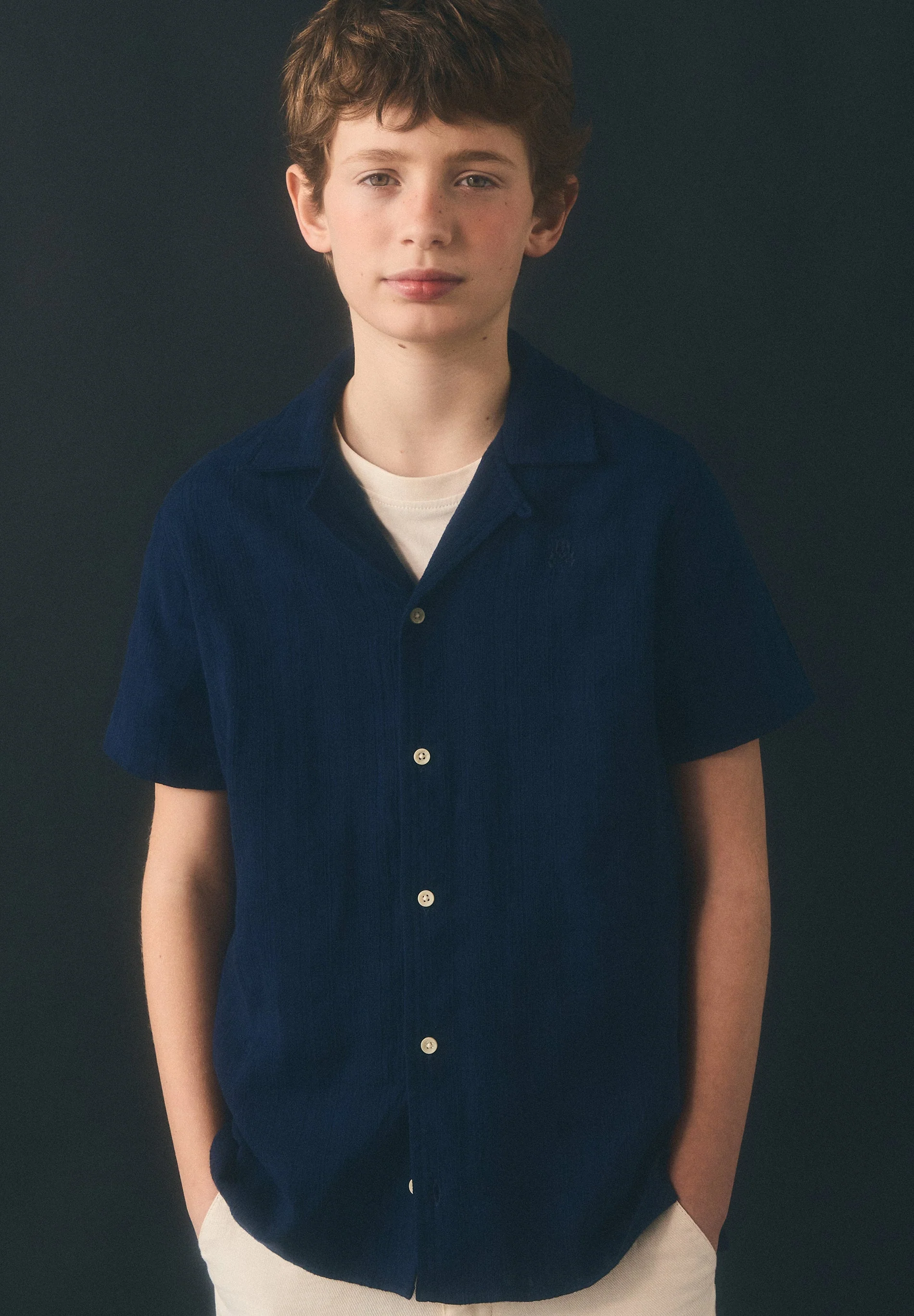 TEXTURED COTTON SHIRT