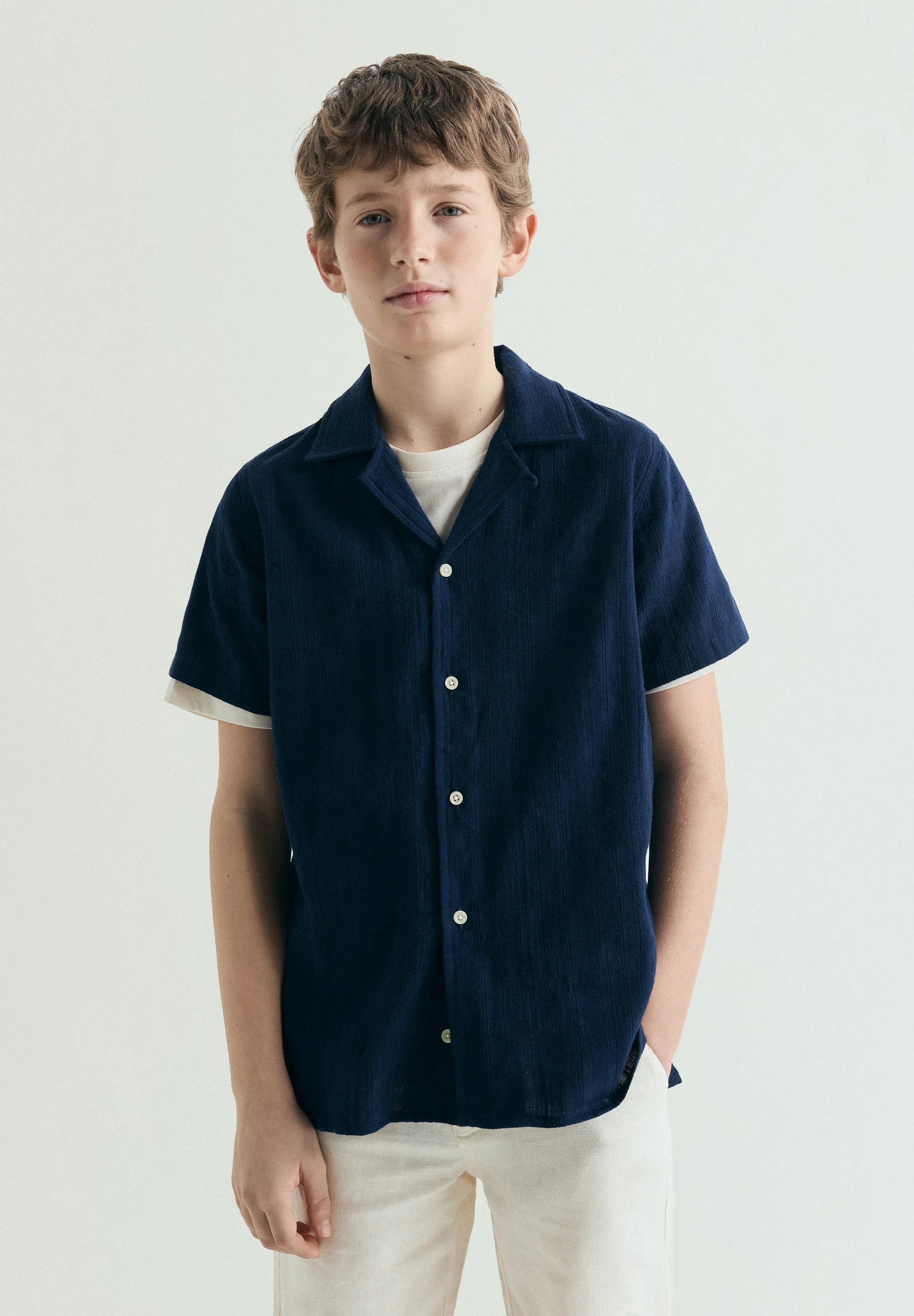 TEXTURED COTTON SHIRT - Image 2