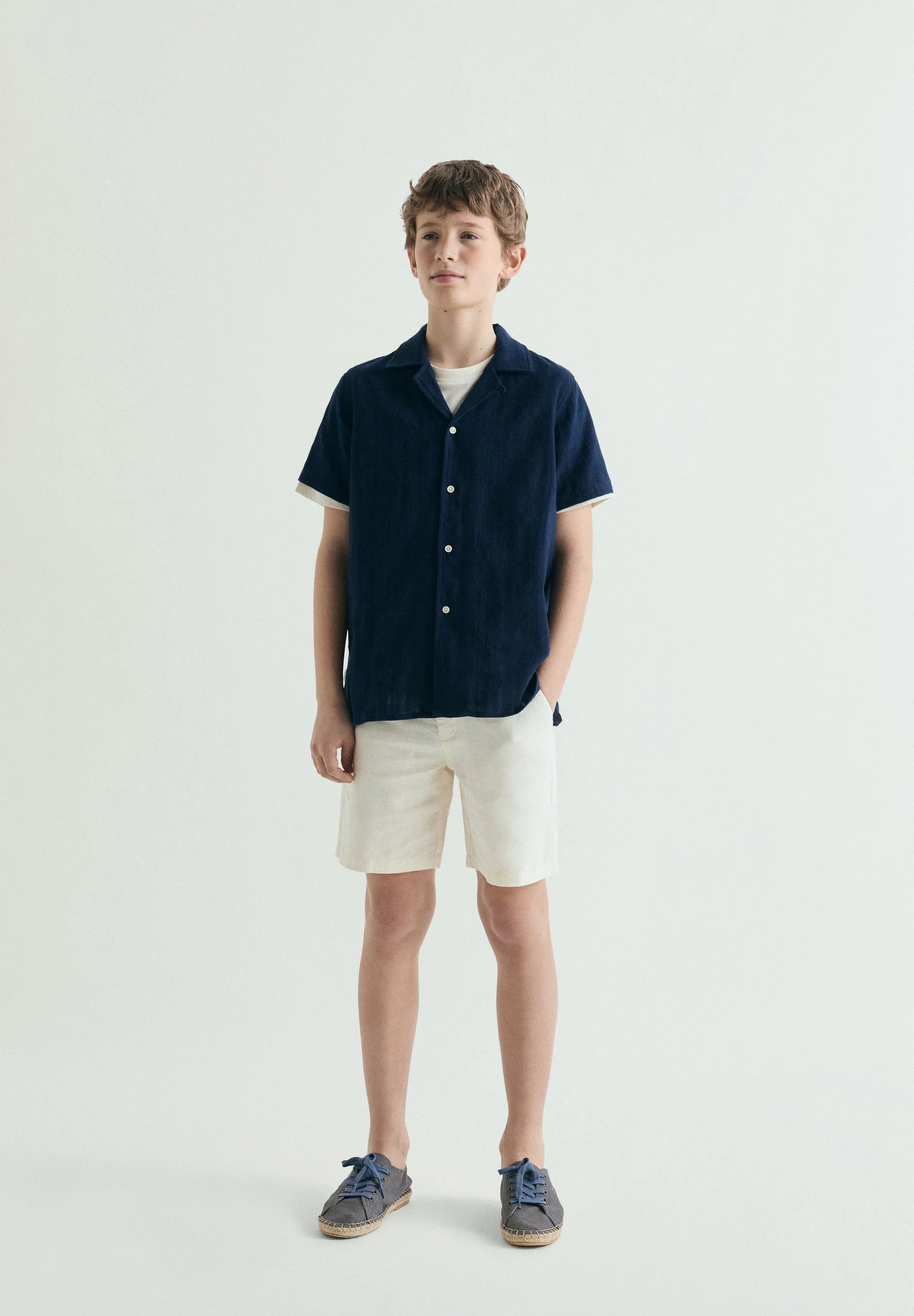 TEXTURED COTTON SHIRT - Image 5