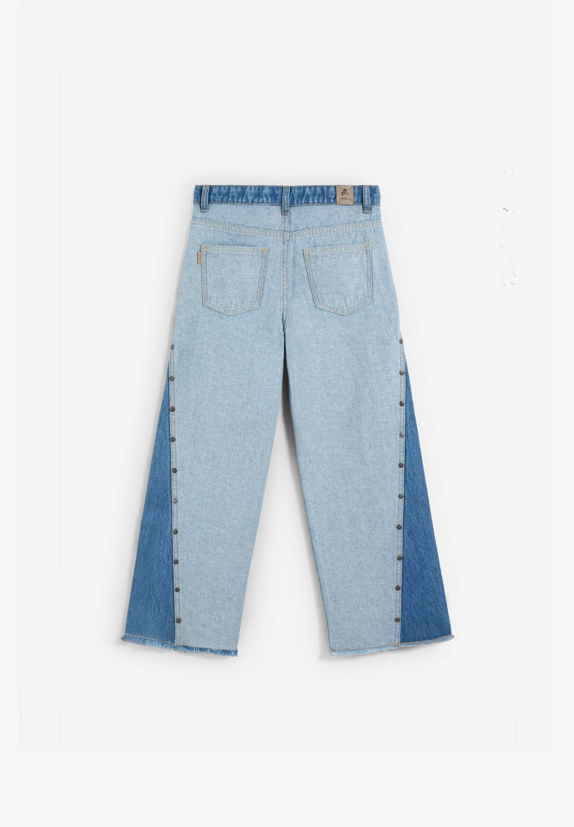 TWO-TONE WIDE LEG JEANS - Image 8