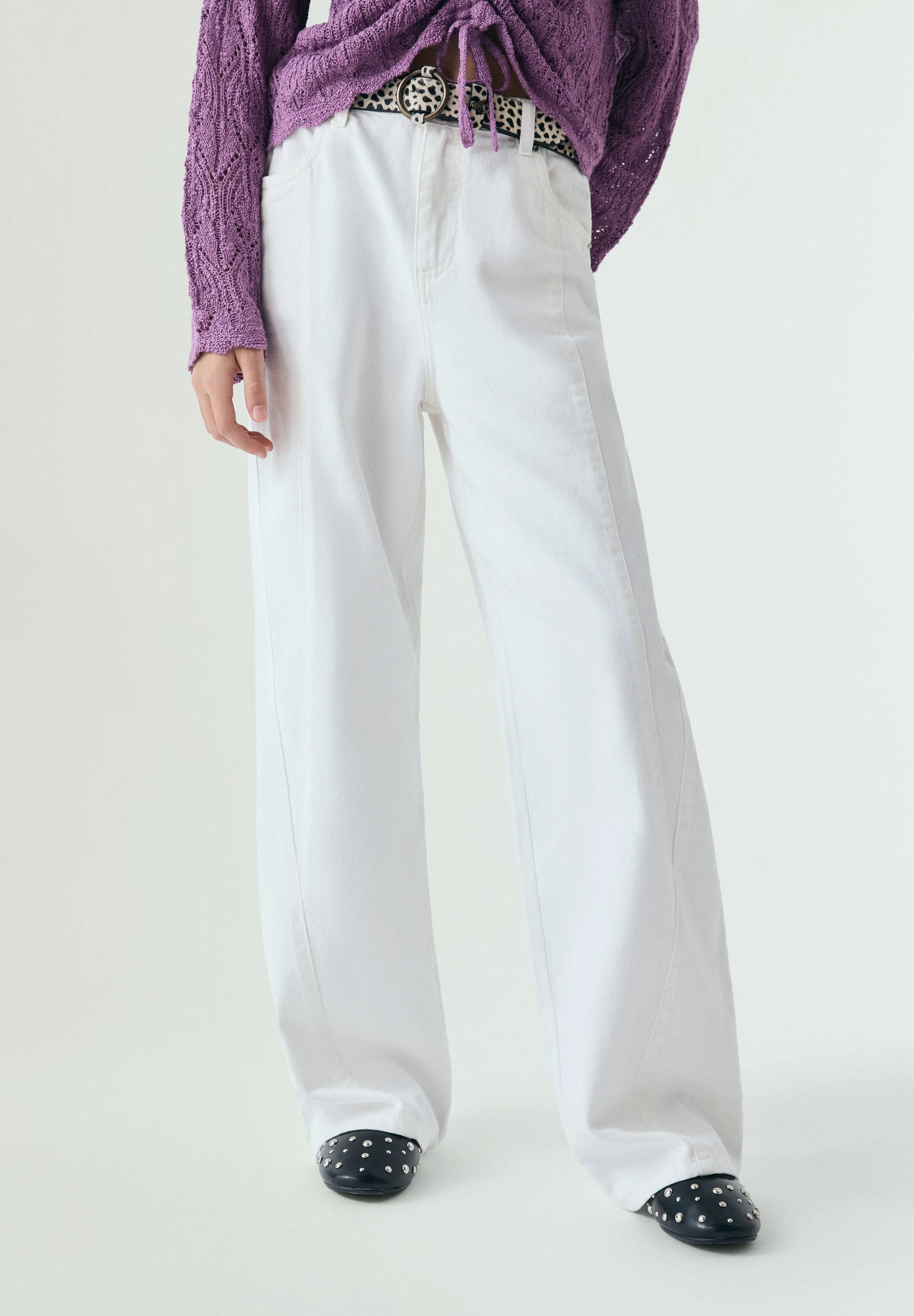 WIDE LEG JEANS WITH SEAMS - Image 4