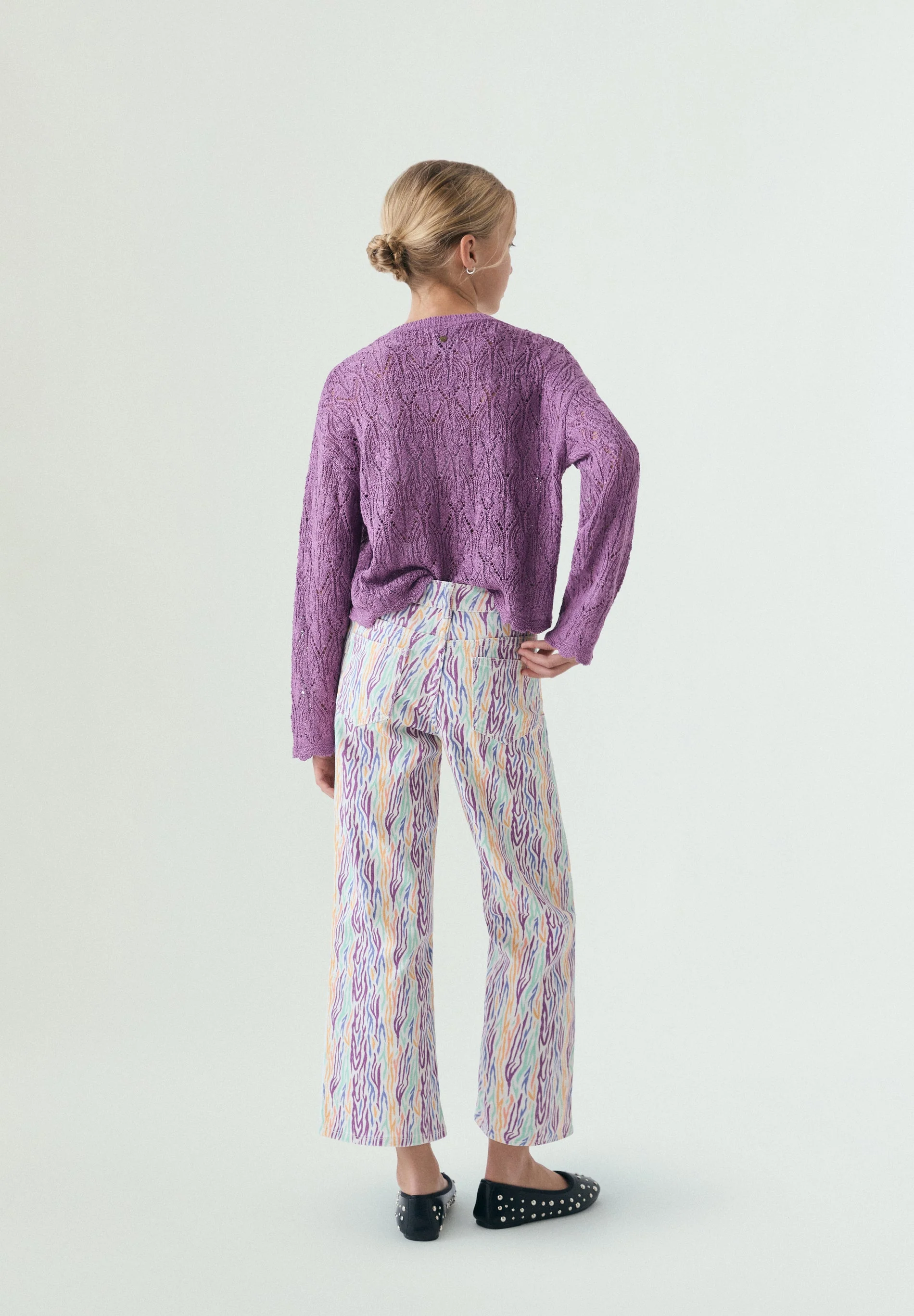 MULTICOLOUR WIDE LEG TROUSERS - Image 3