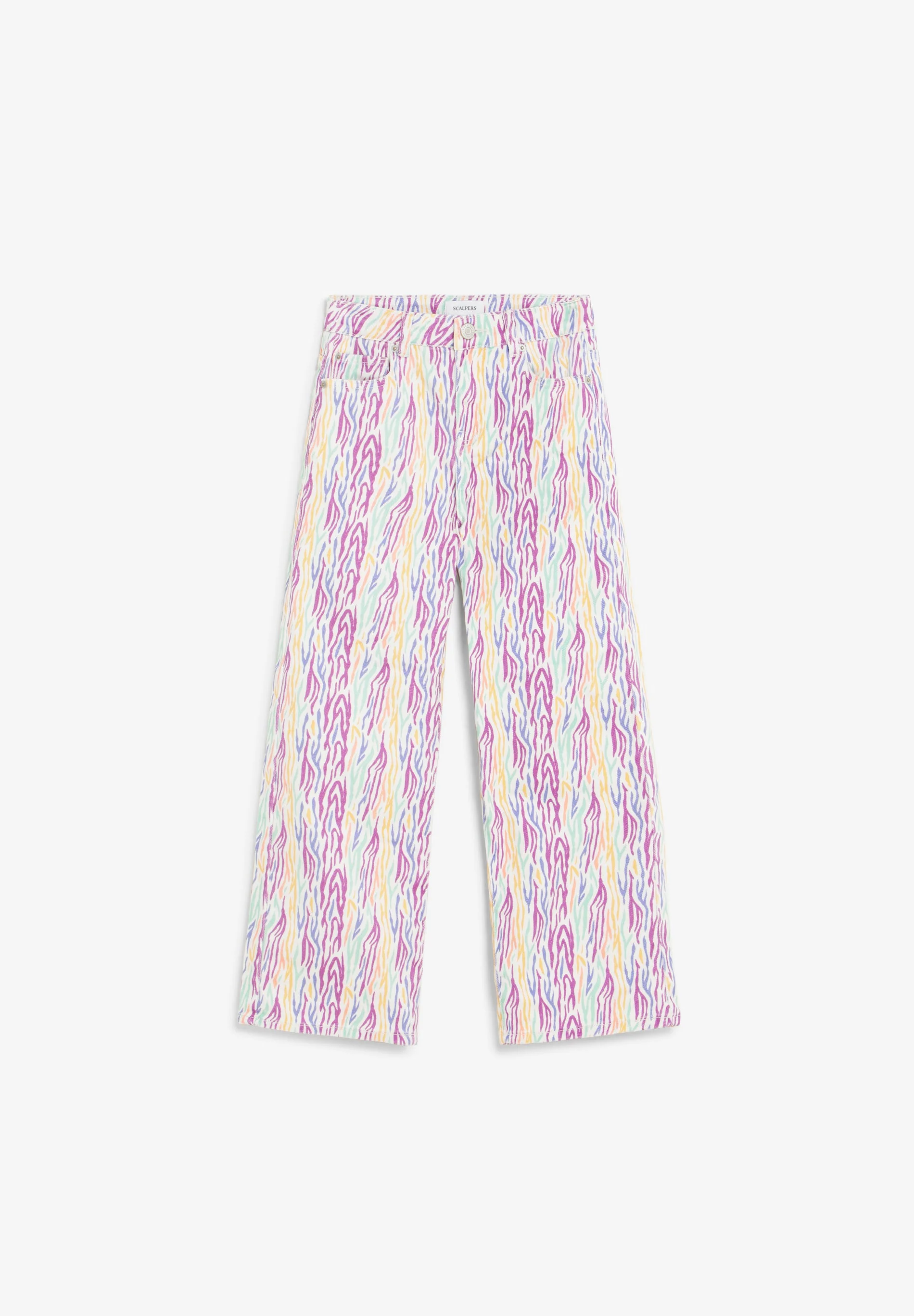 MULTICOLOUR WIDE LEG TROUSERS - Image 5