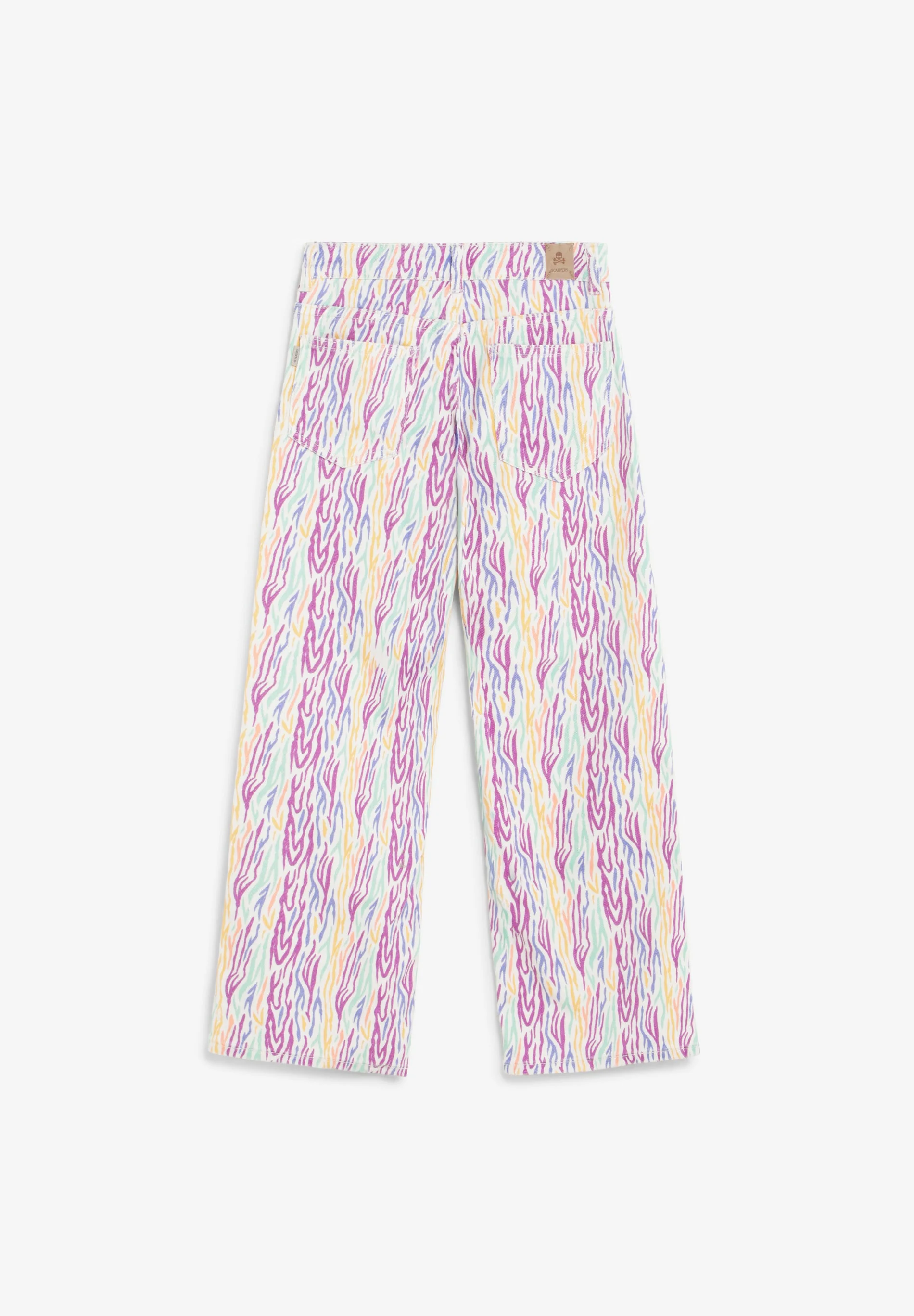 MULTICOLOUR WIDE LEG TROUSERS - Image 6