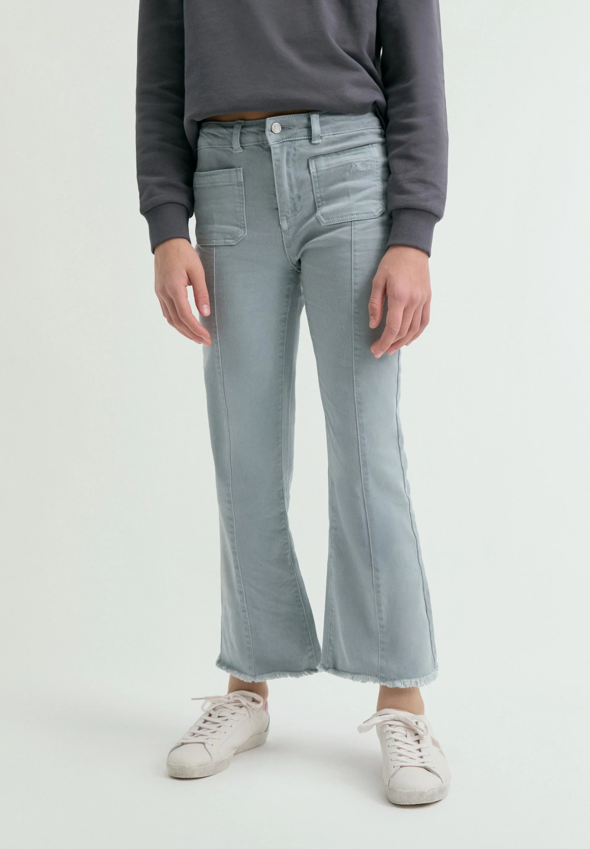 FLARED TROUSERS WITH SEAMS - Image 3