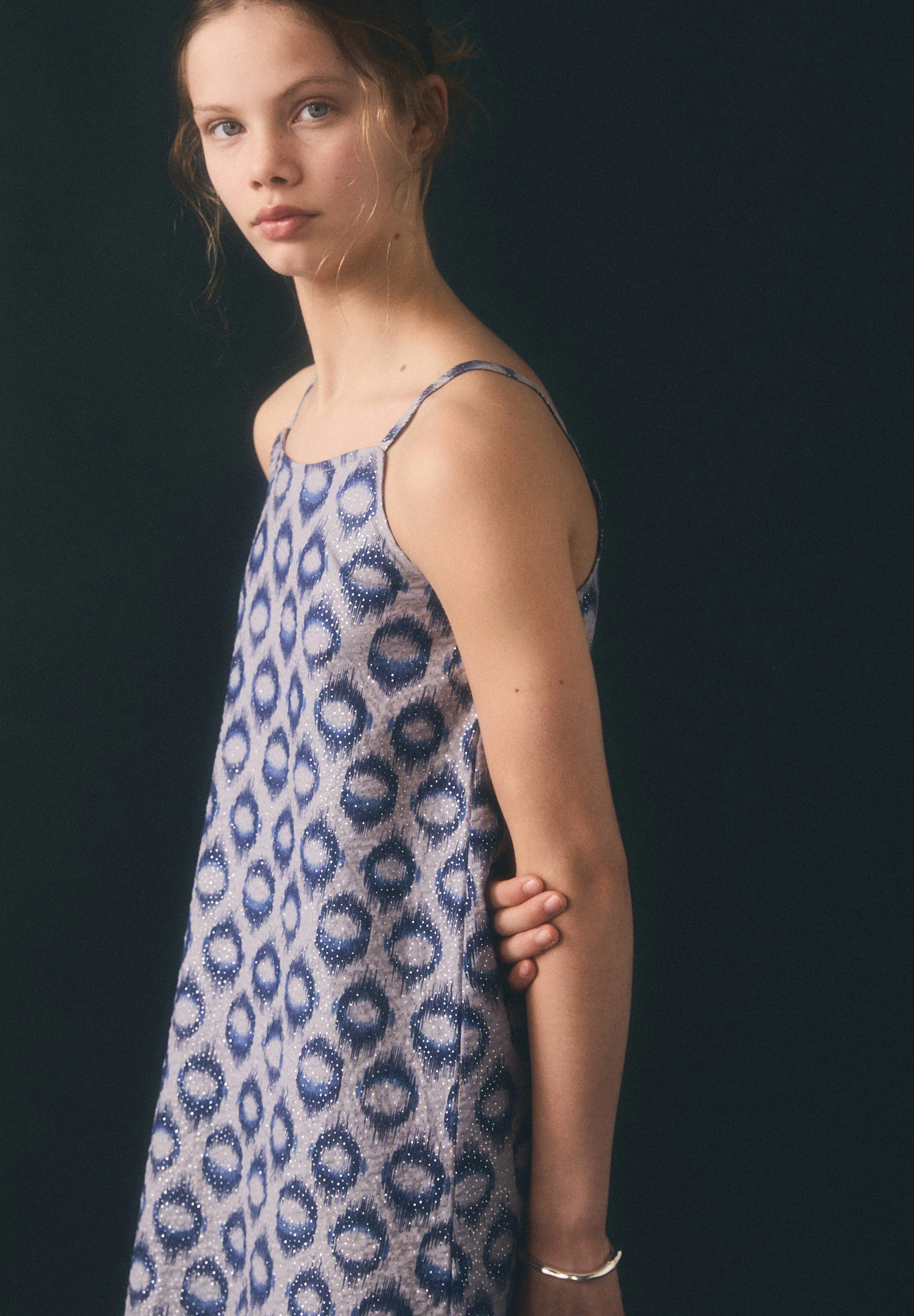 PRINTED MIDI DRESS