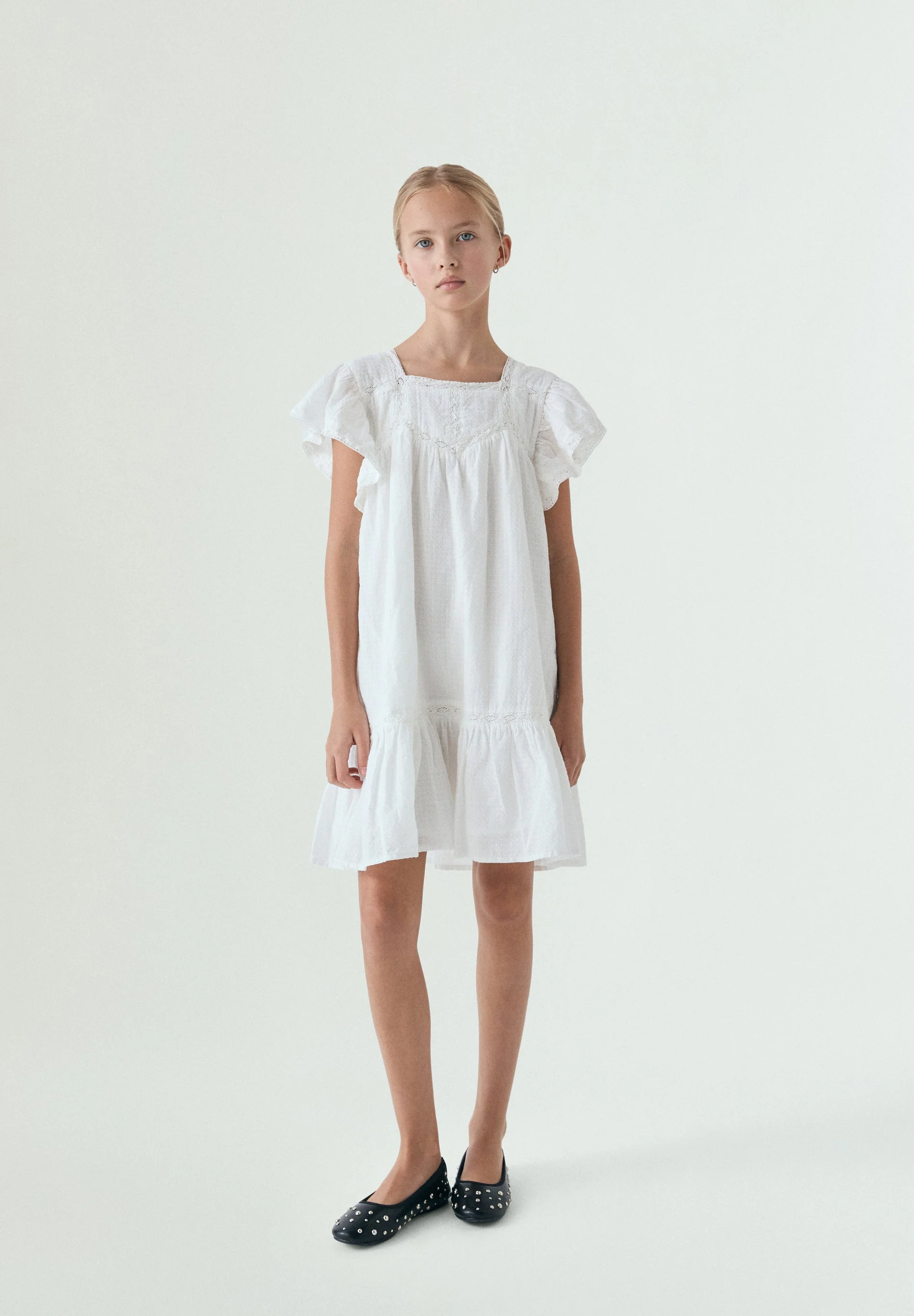 COTTON DRESS WITH DETAILS - Image 4