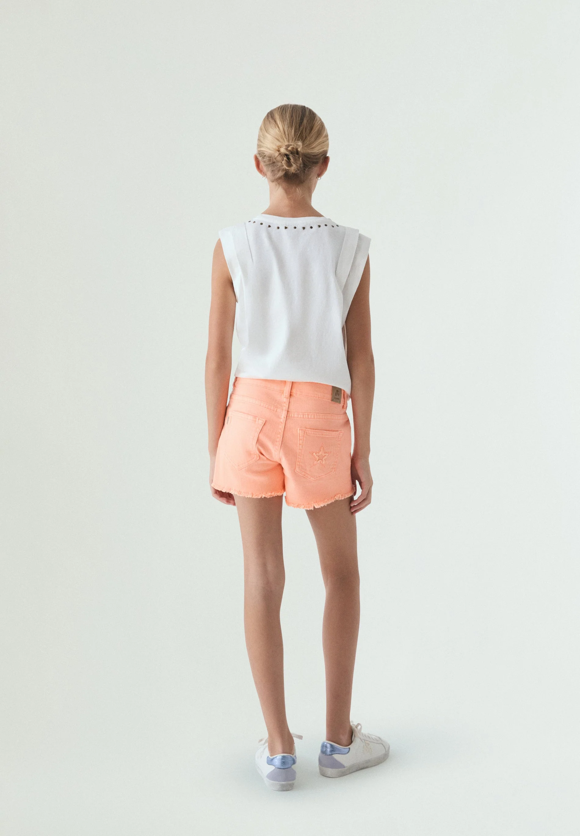 FADED DENIM SHORTS - Image 4