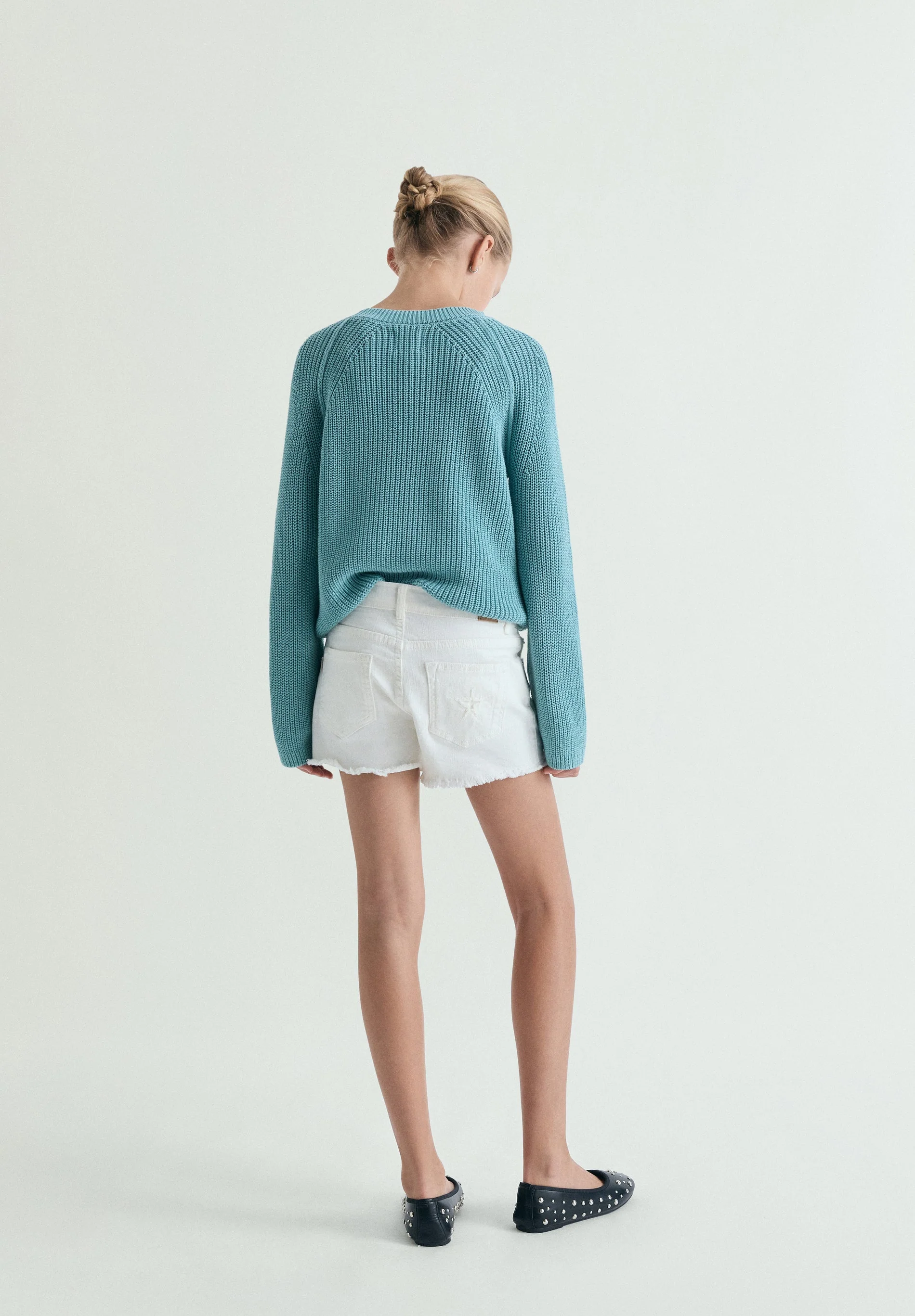 FADED DENIM SHORTS - Image 6