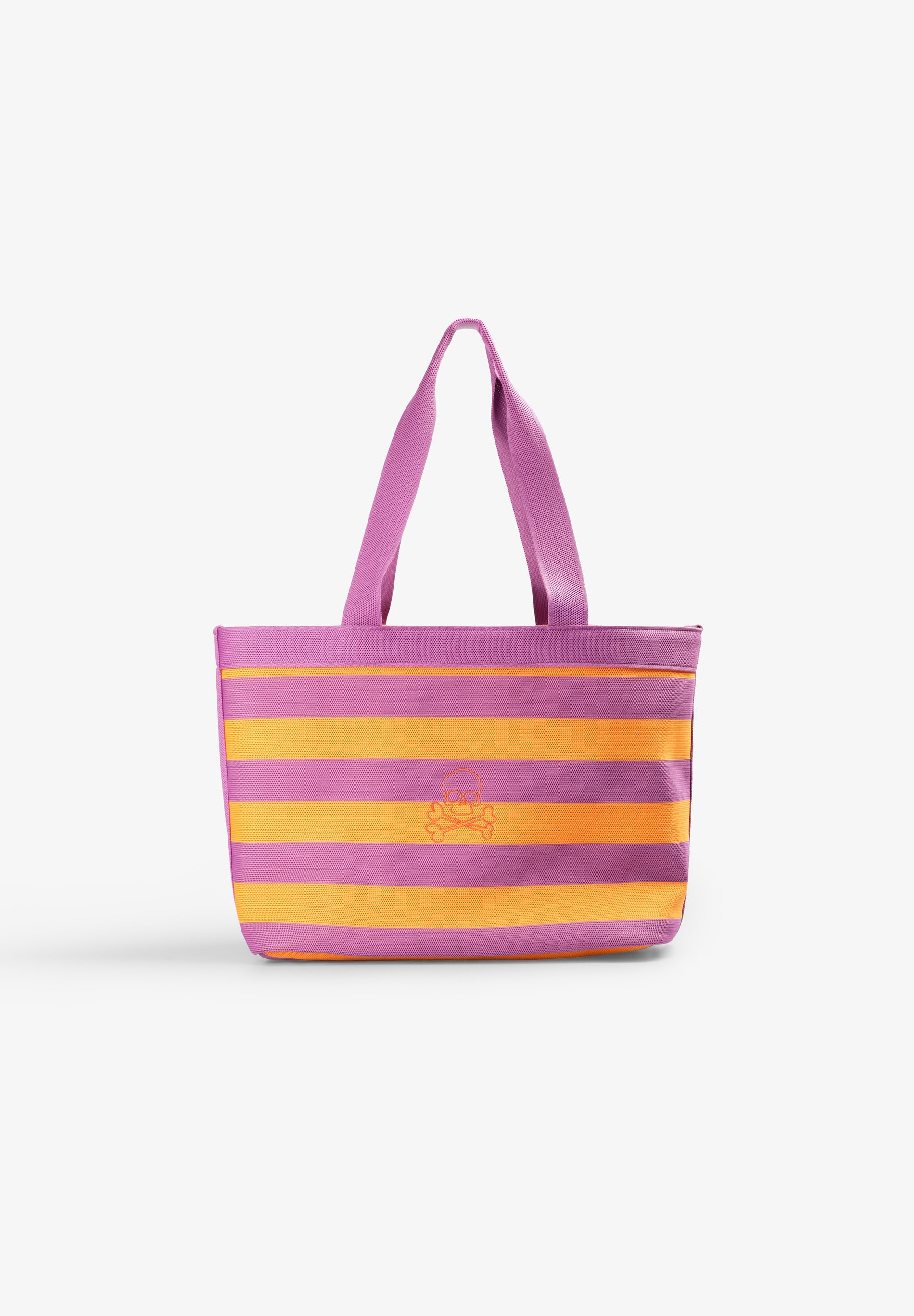 STRIPED BAG WITH DOUBLE HANDLE - Image 4