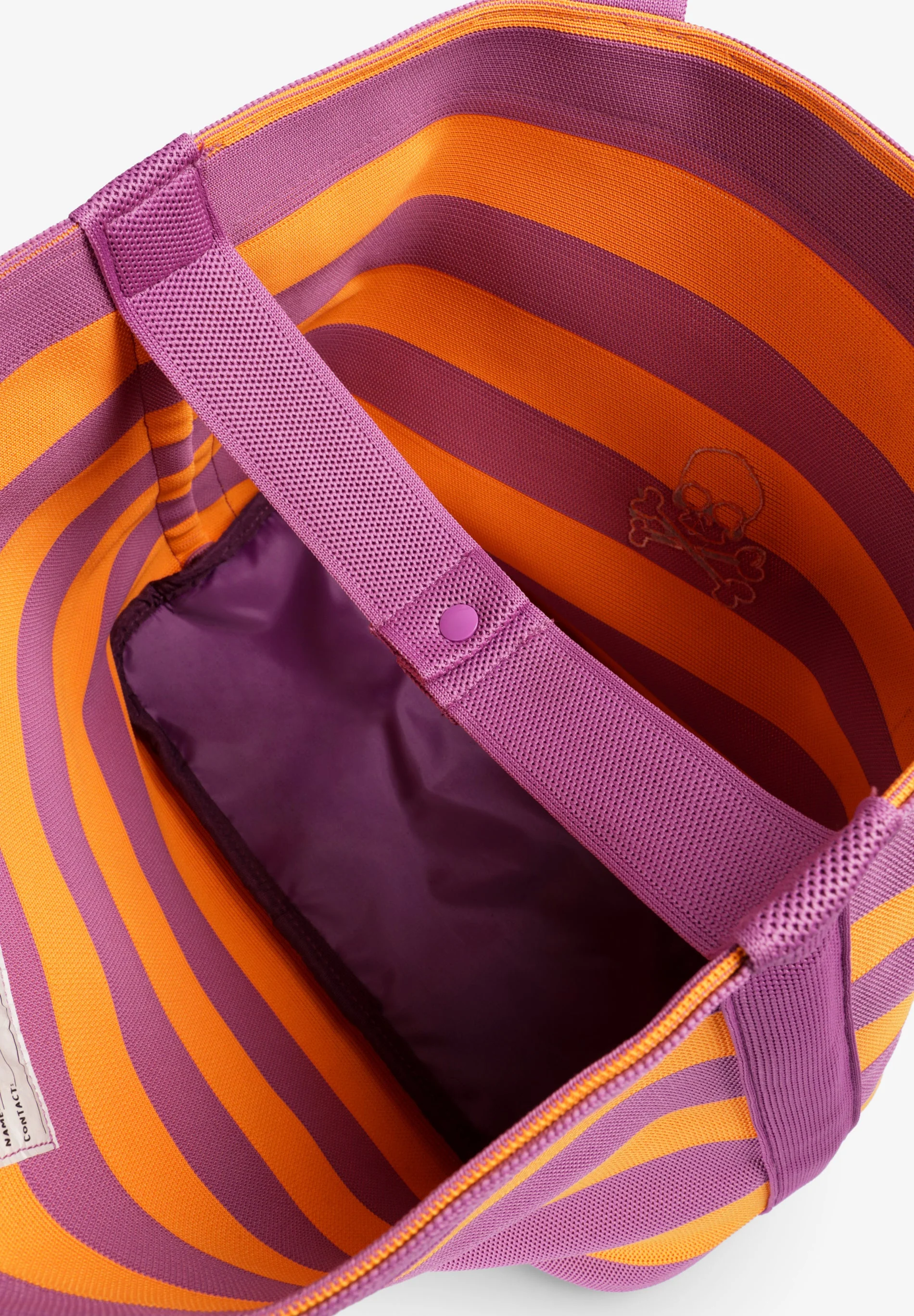 STRIPED BAG WITH DOUBLE HANDLE - Image 6