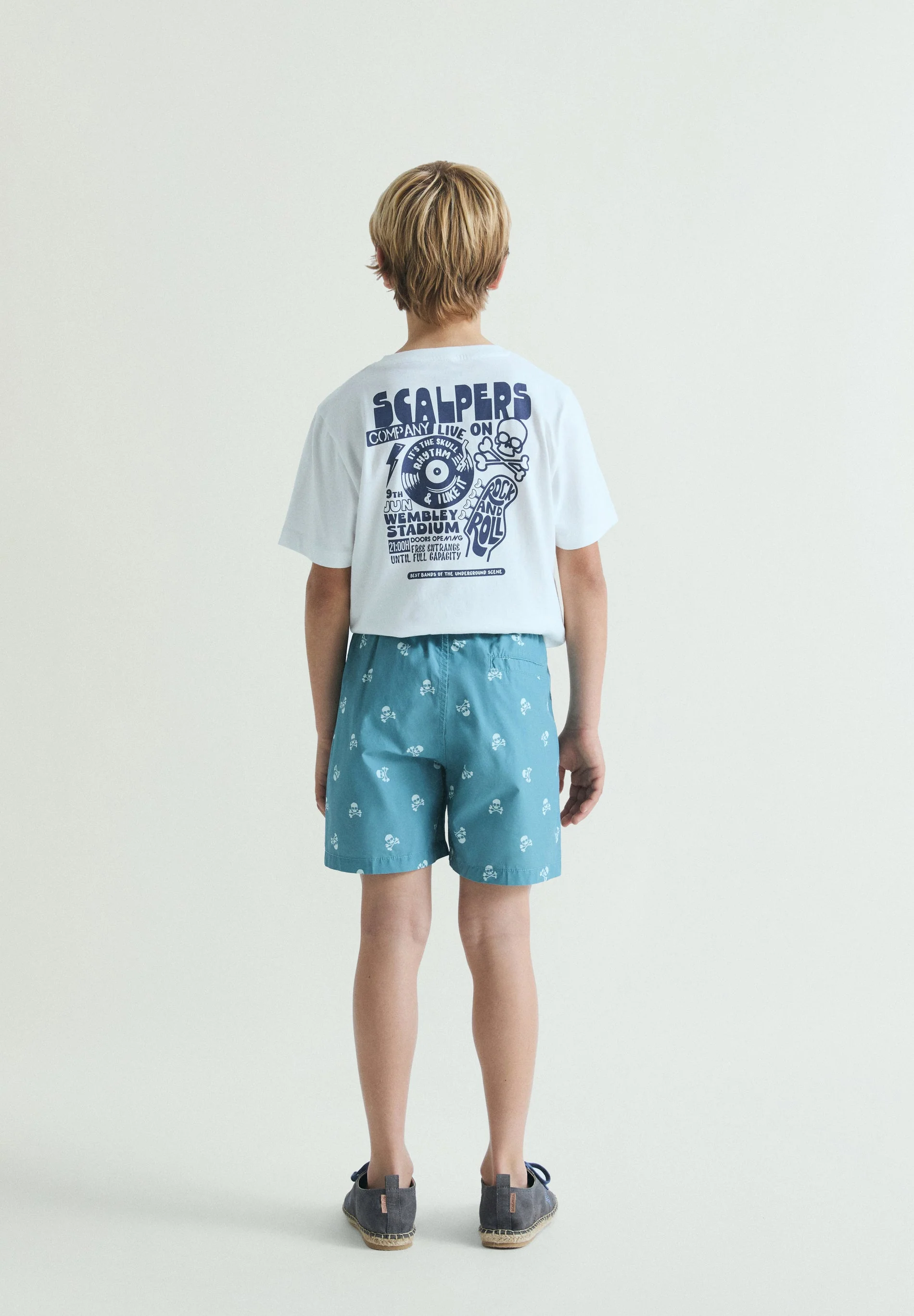 CONTRAST SKULL SWIMMING TRUNKS - Image 3
