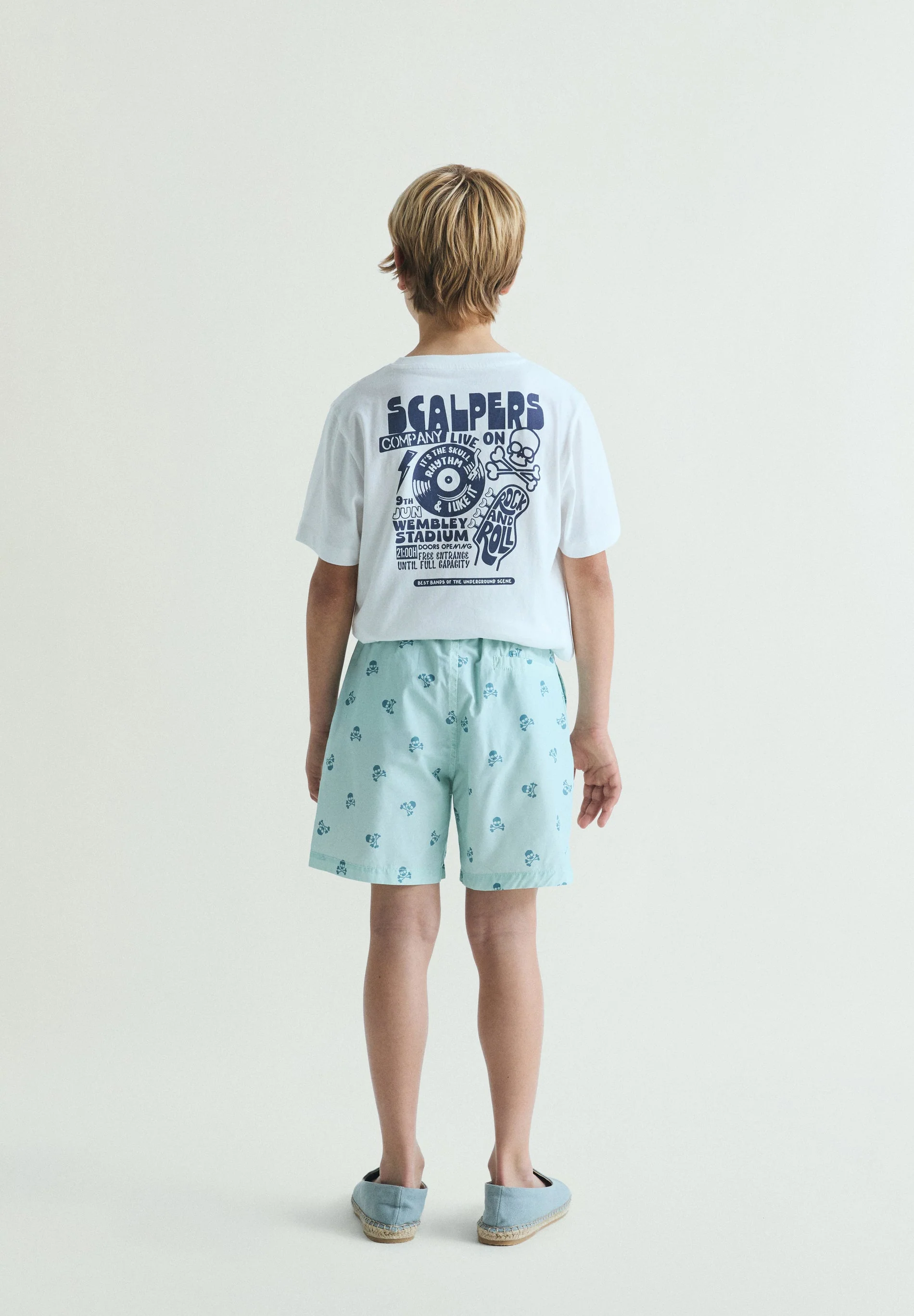 CONTRAST SKULL SWIMMING TRUNKS - Image 3