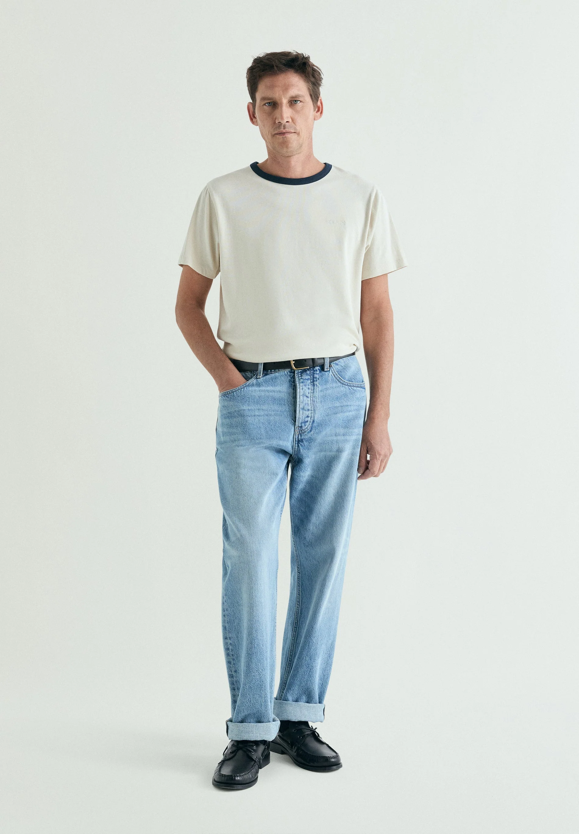 CONTRAST COLLAR T-SHIRT - Image 2