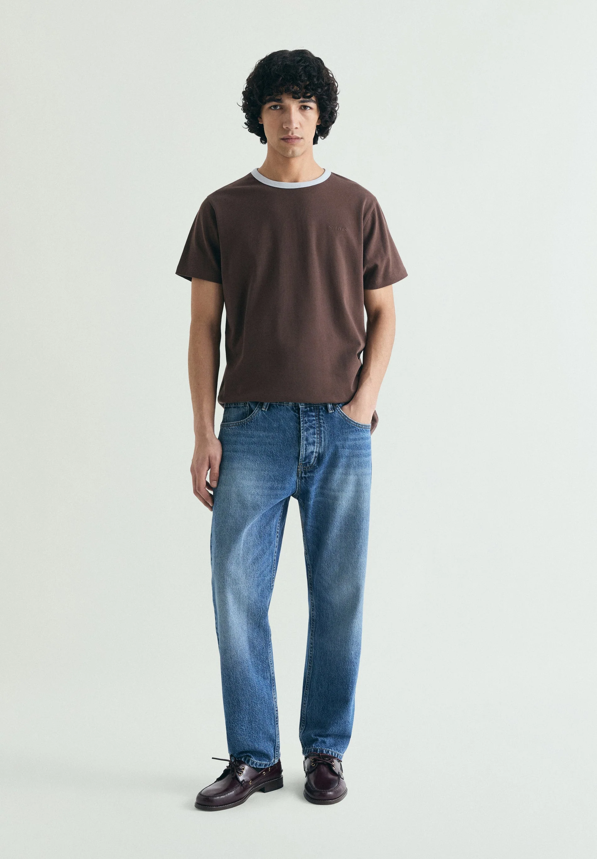 CONTRAST COLLAR T-SHIRT - Image 2