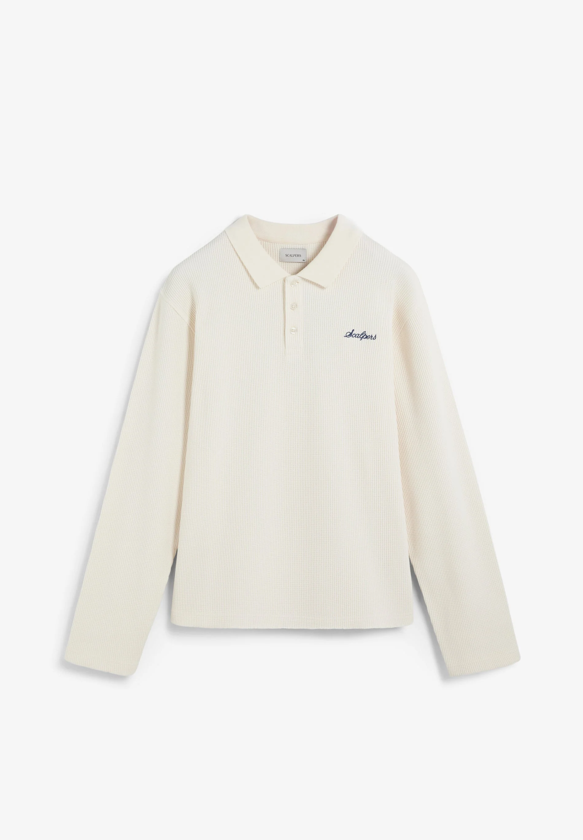 WAFFLE POLO SHIRT-STYLE SWEATSHIRT - Image 7