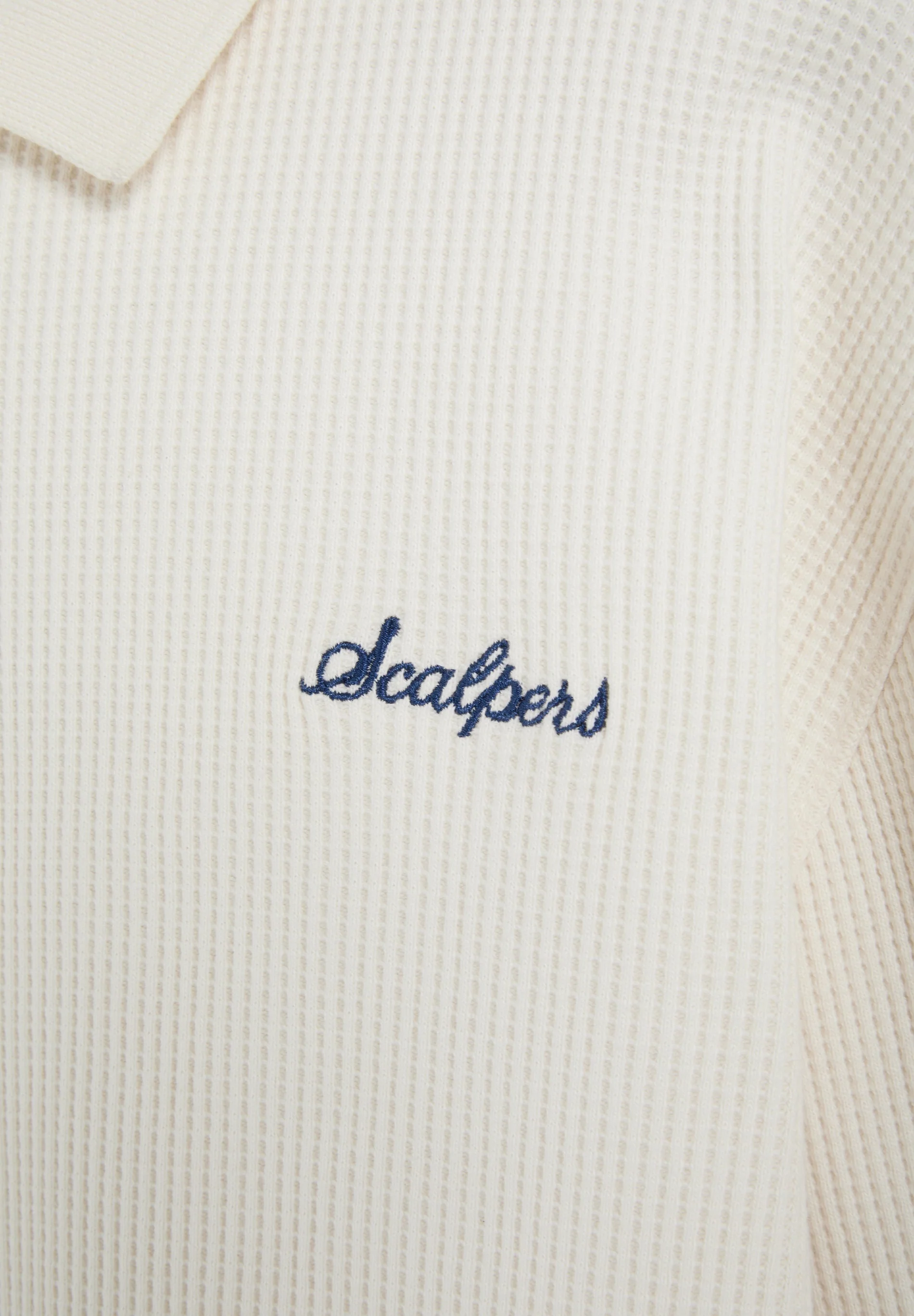 WAFFLE POLO SHIRT-STYLE SWEATSHIRT - Image 9