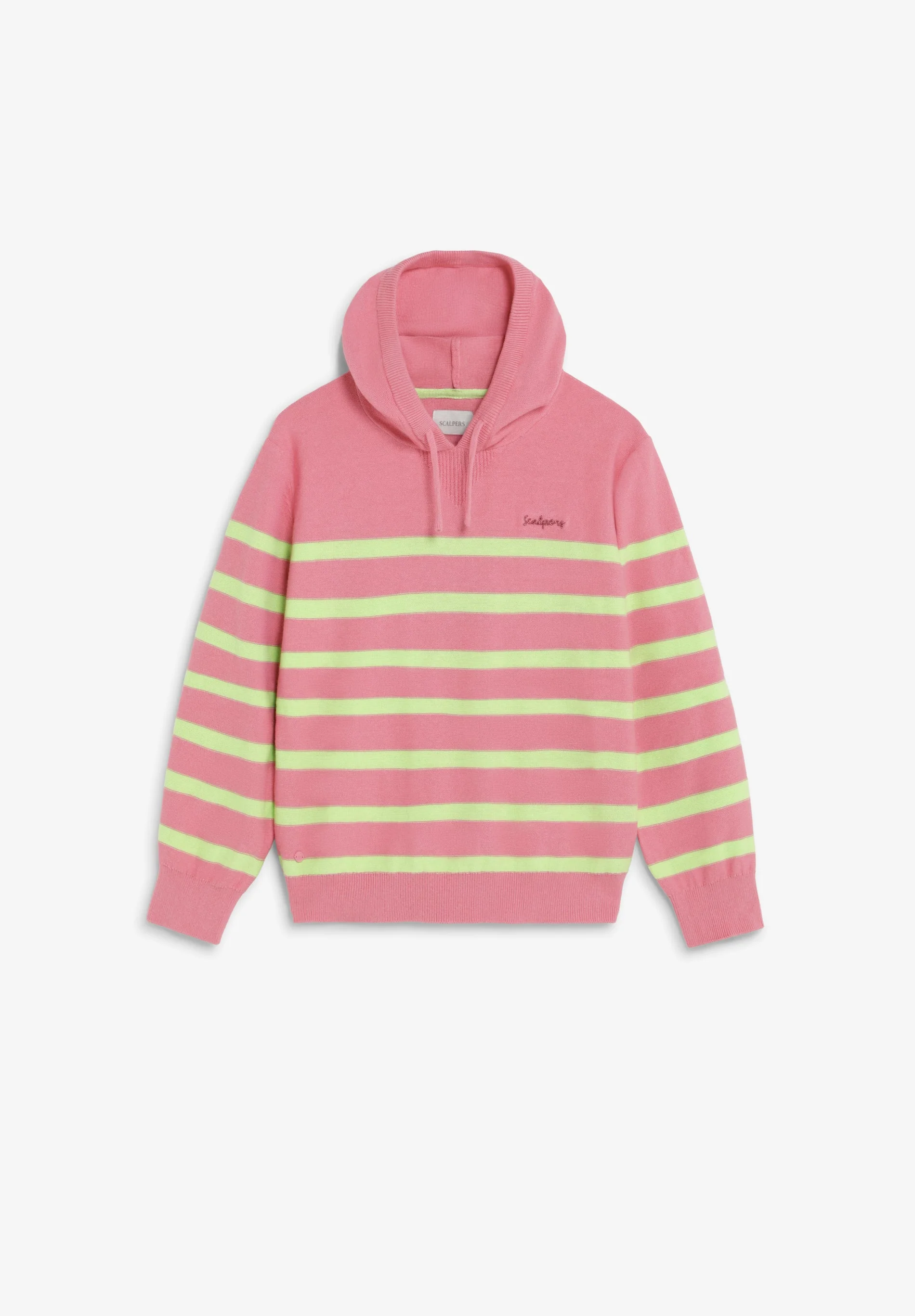 FINE KNIT STRIPED HOODIE - Image 5