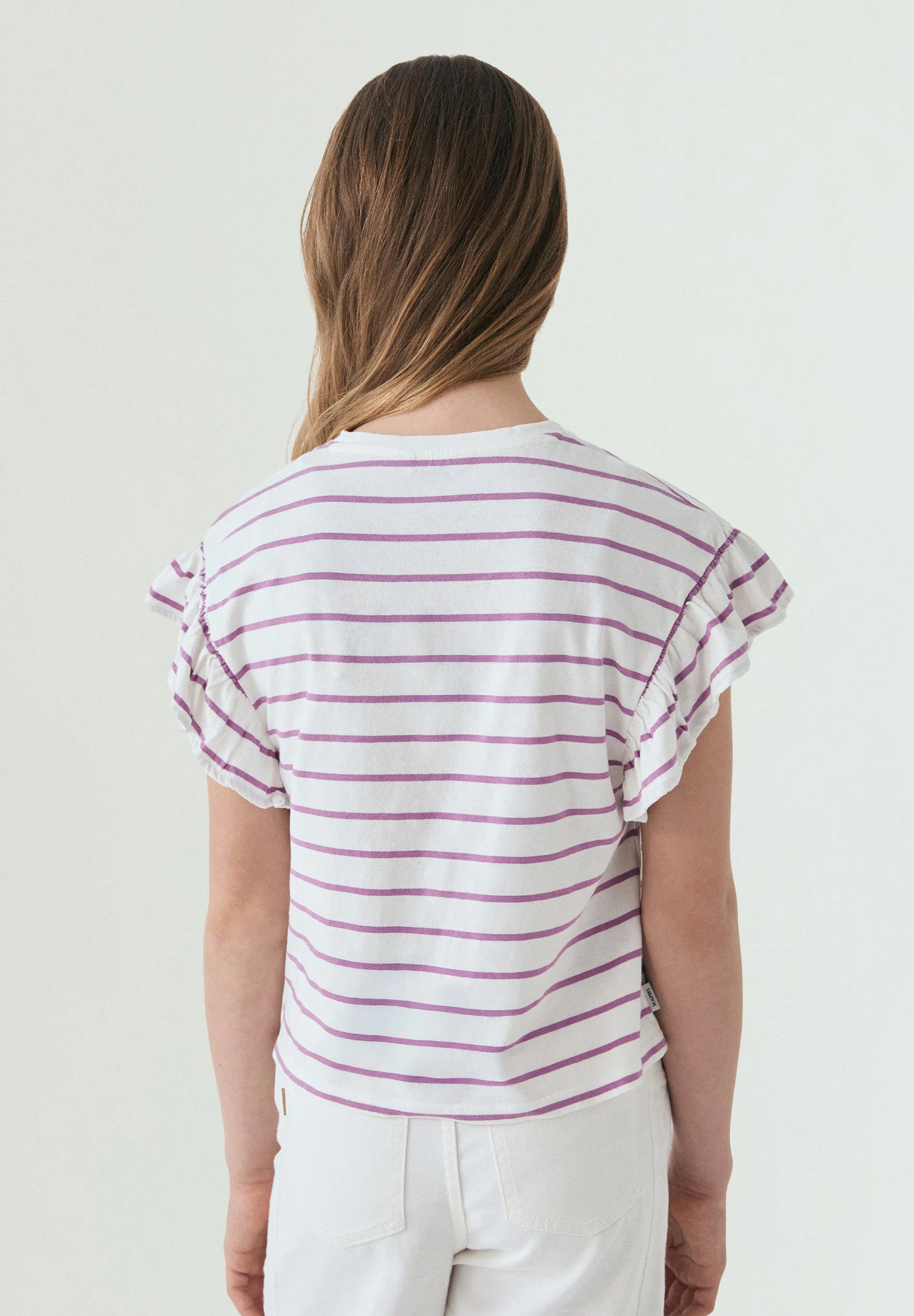 STRIPED T-SHIRT WITH CONTRAST SKULL - Image 3