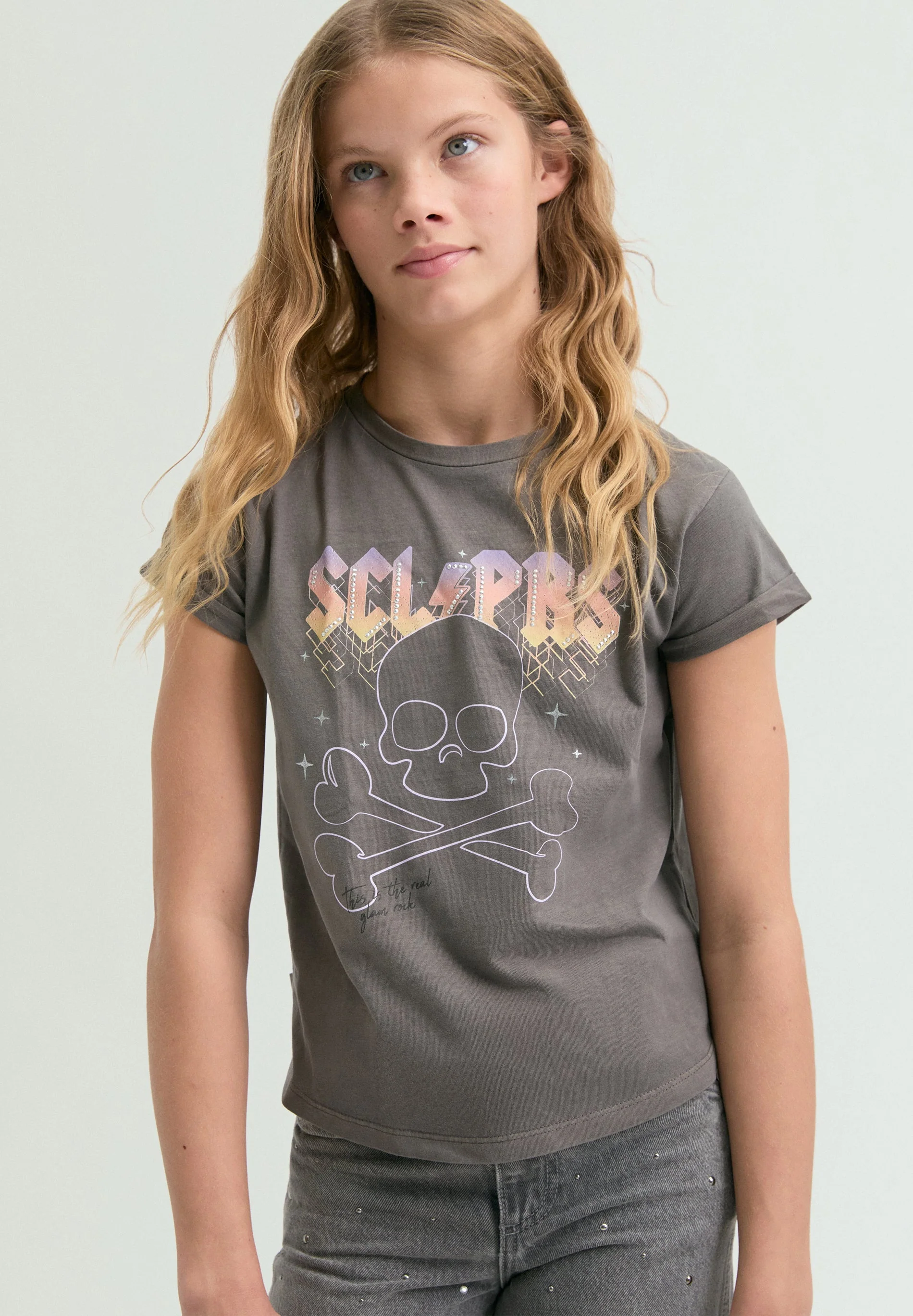 RHINESTONE PRINT T-SHIRT - Image 2