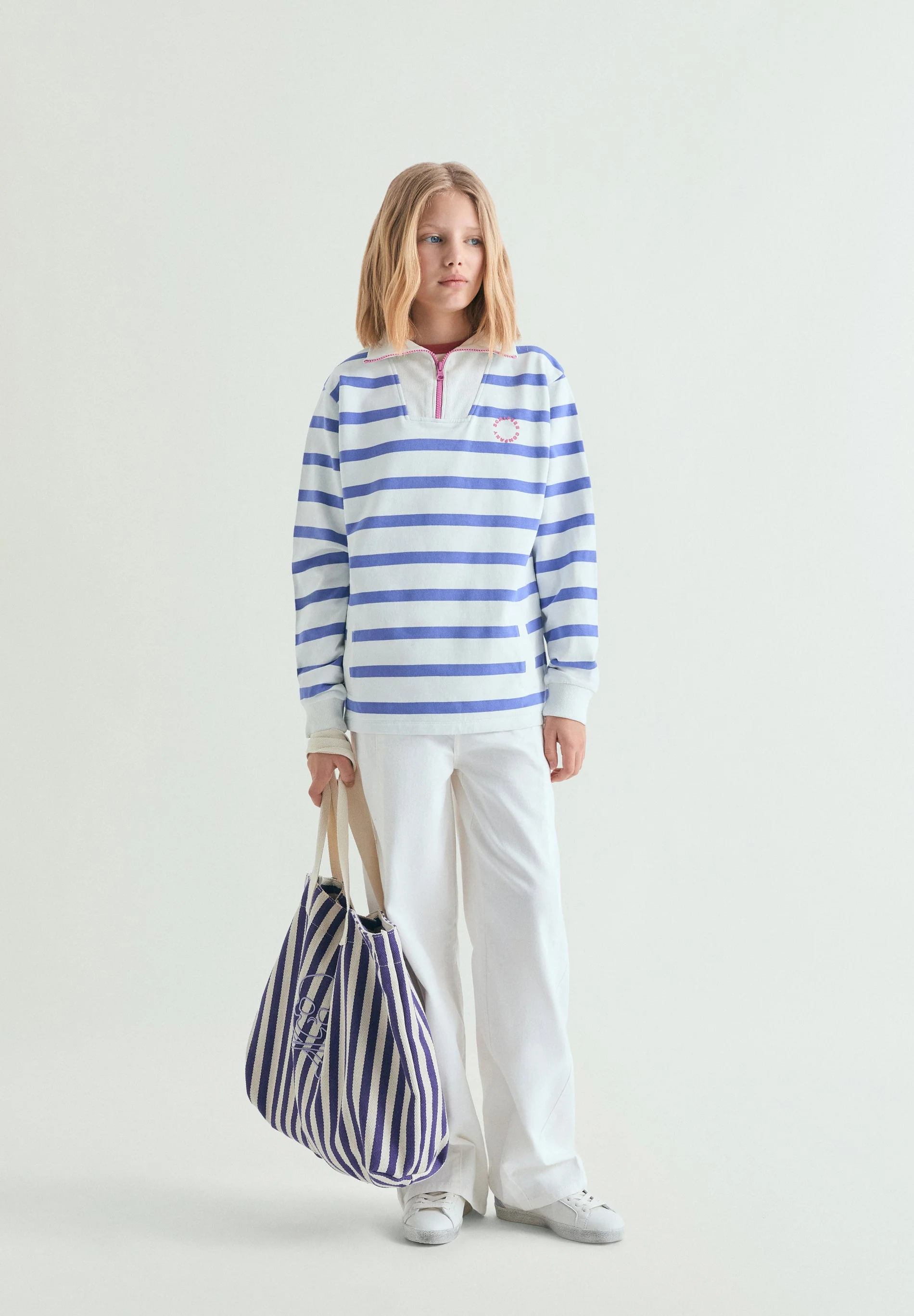 HIGH NECK STRIPED SWEATSHIRT - Image 2