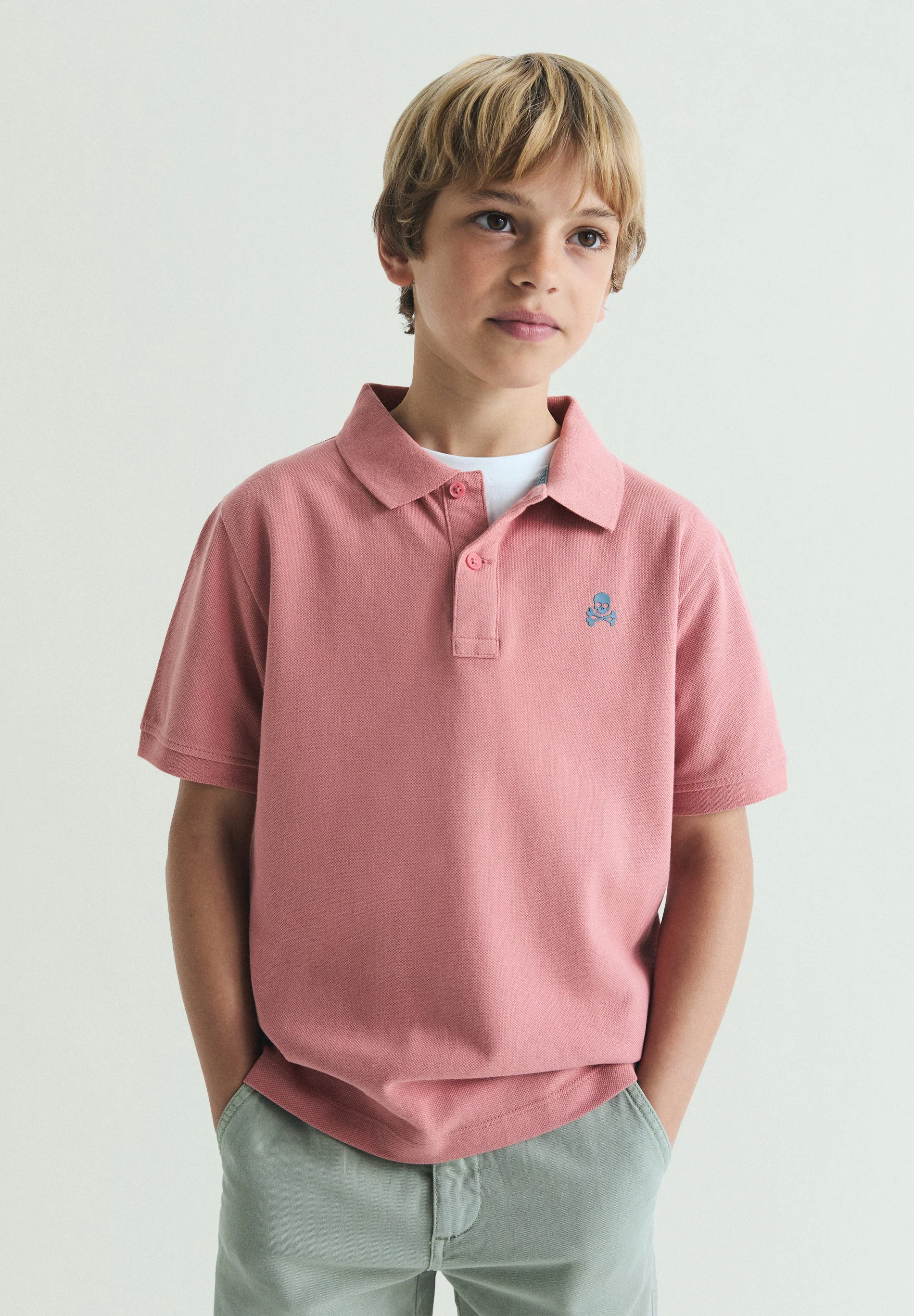 BASIC POLO SHIRT WITH SKULL - Image 3